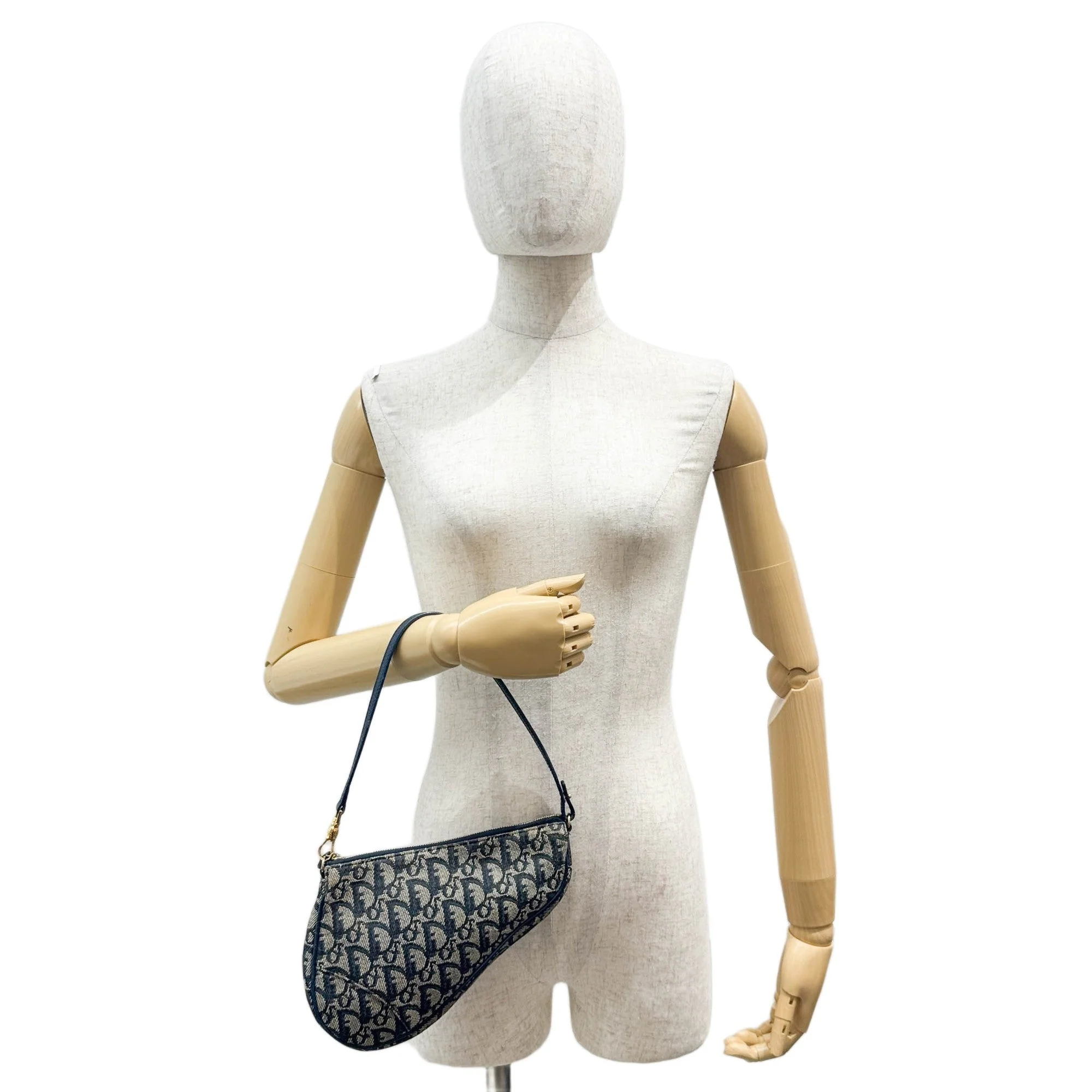 Saddle Pouch Blue Trotter Canvas Shoulder Bag - Image 3
