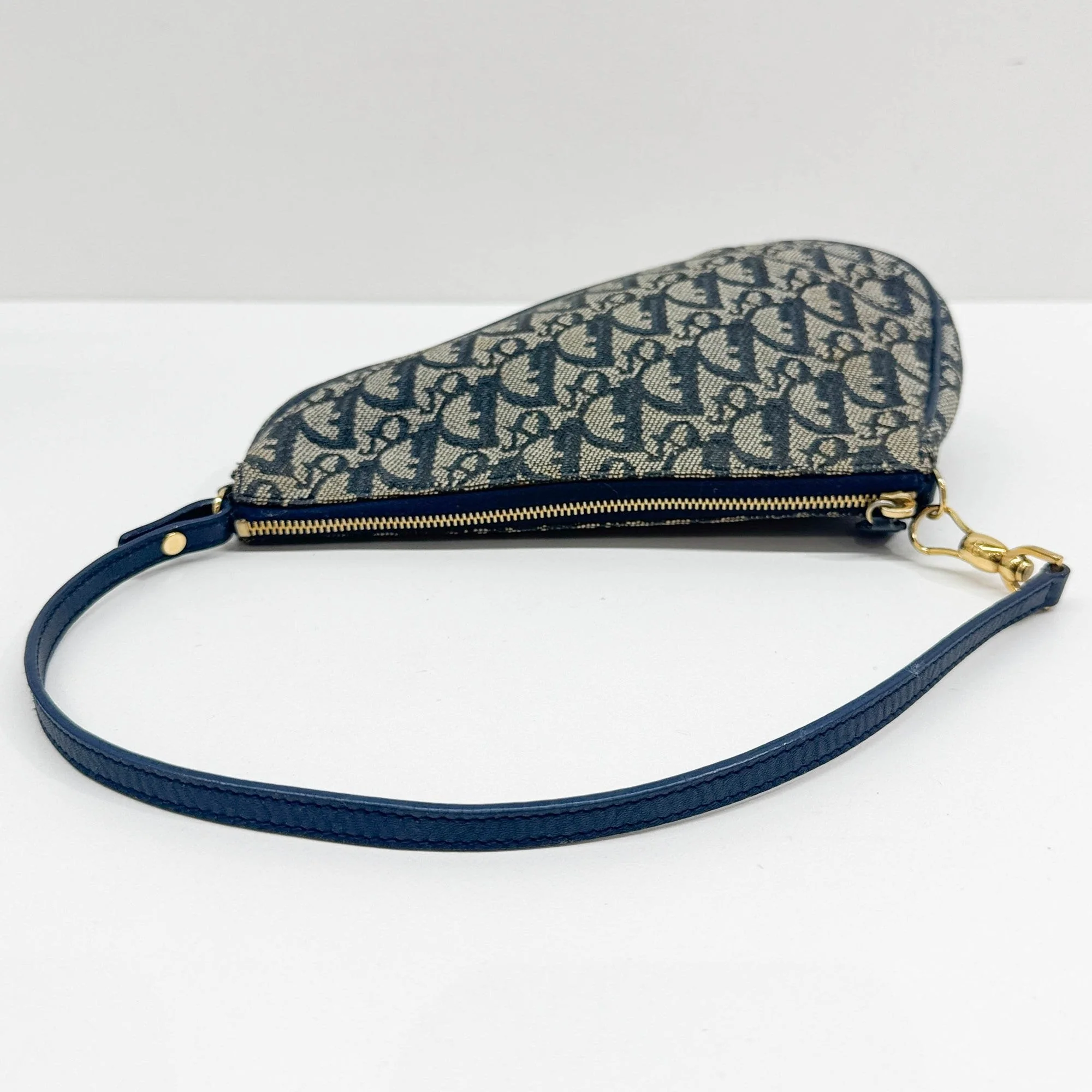 Saddle Pouch Blue Trotter Canvas Shoulder Bag - Image 6
