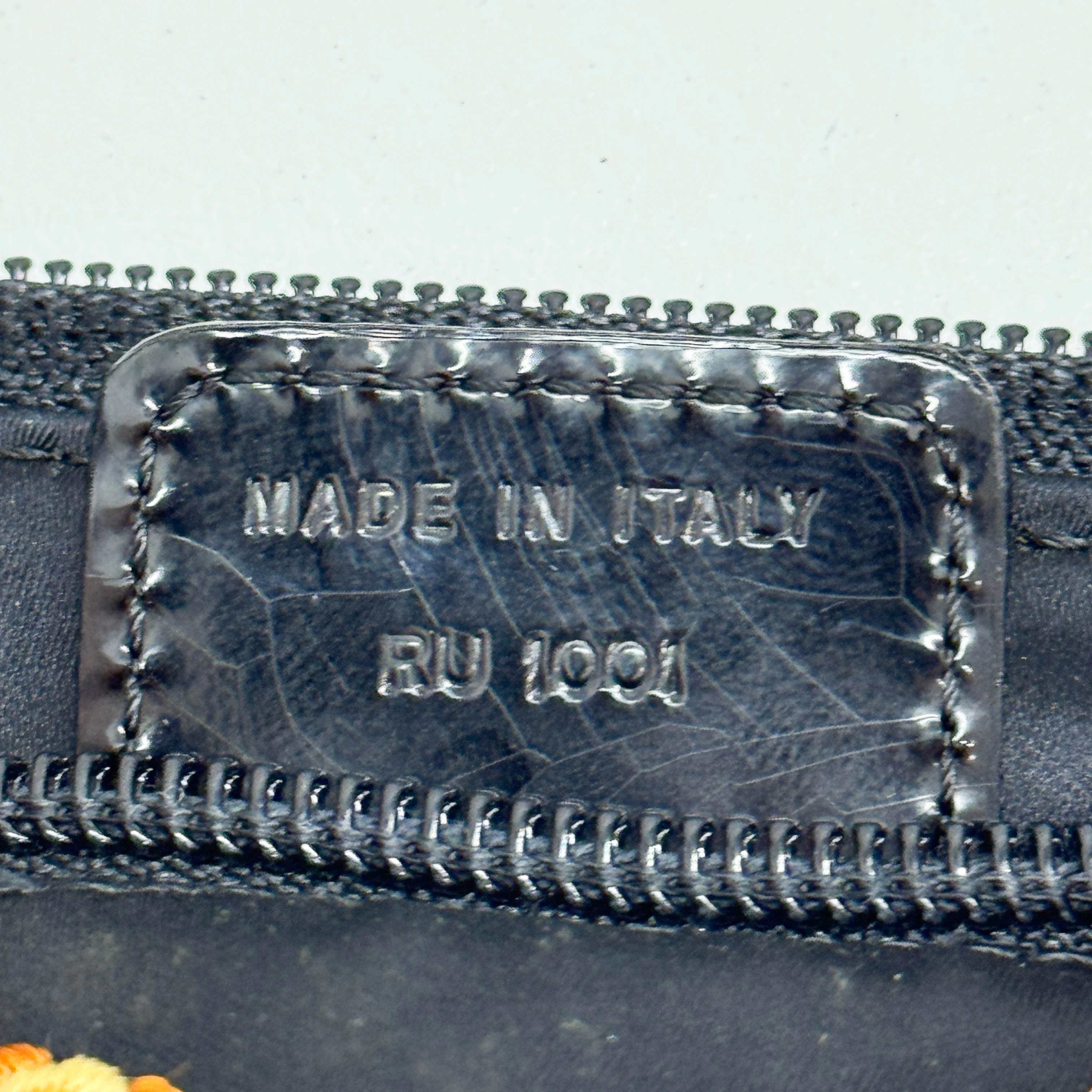 Saddle Pouch Embroidery Black Nylon Shoulder Bag - Image 16