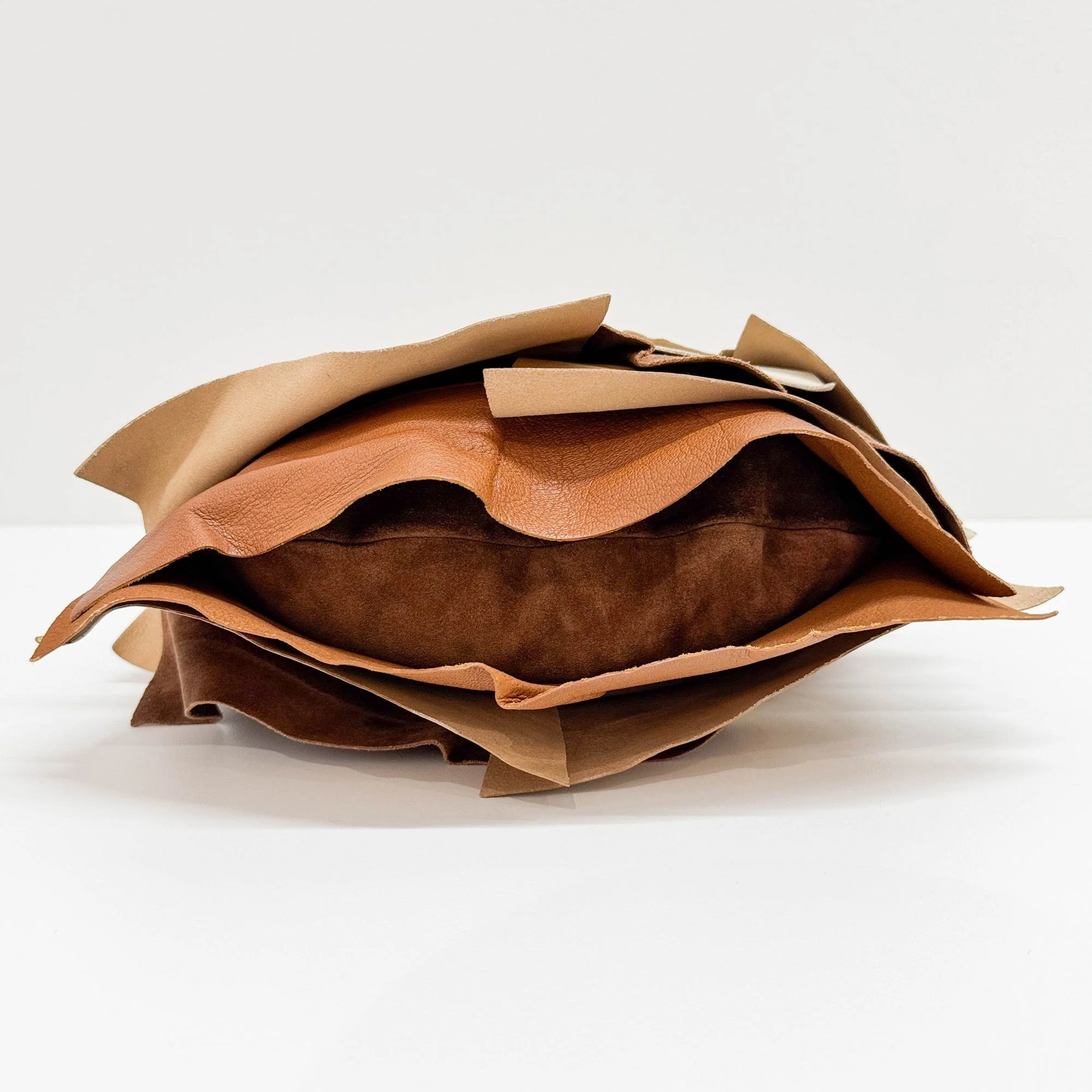 Saint Tropez Brown Leather & Suede Shoulder Bag - Image 7
