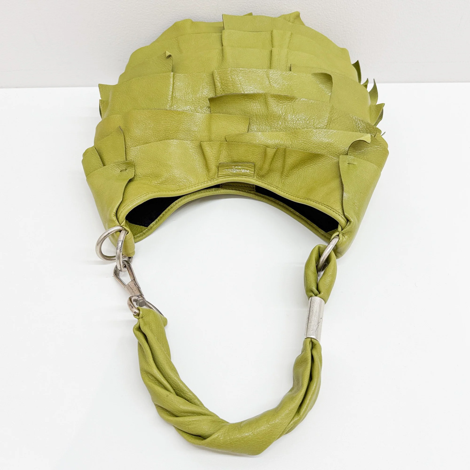Saint Tropez Green Leather Shoulder Bag - Image 7