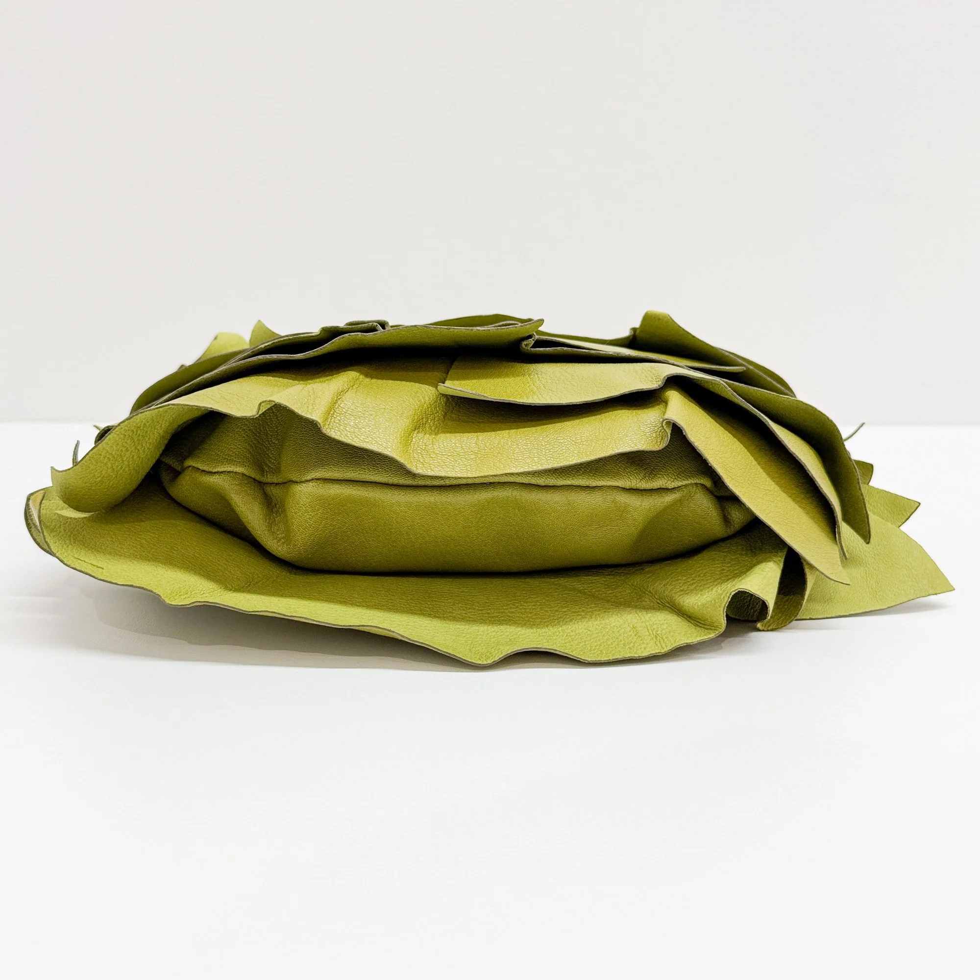 Saint Tropez Green Leather Shoulder Bag - Image 8
