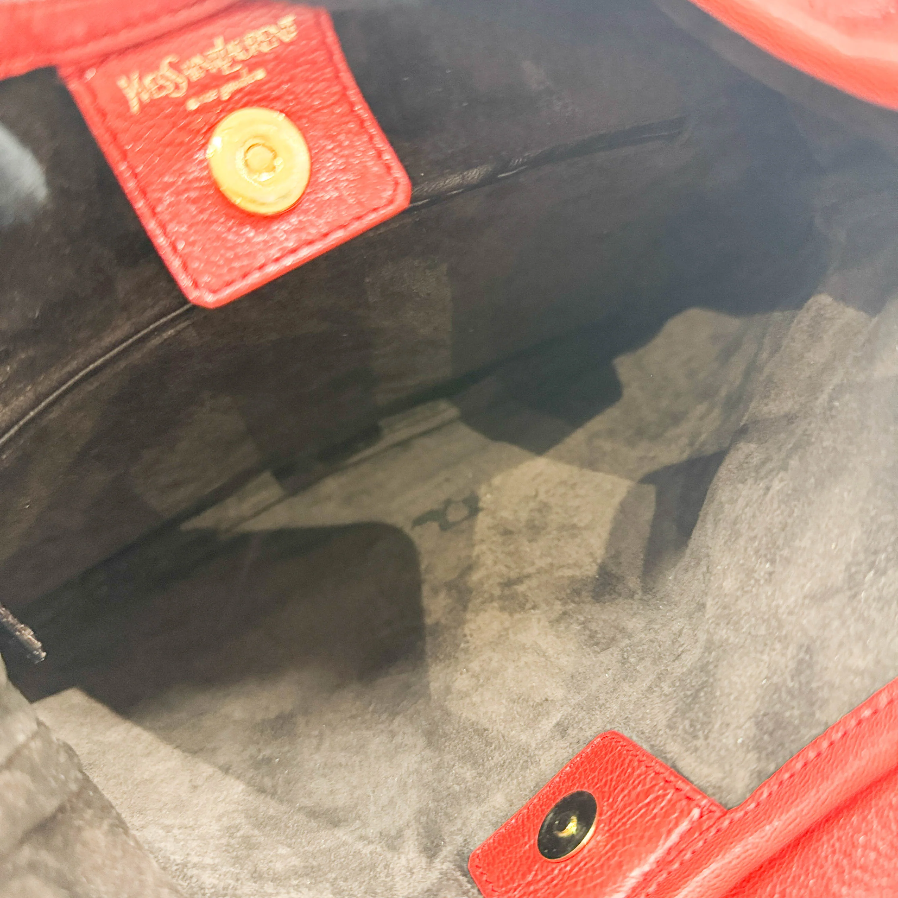 Saint Tropez Mombasa Red Leather Shoulder Bag - Image 23