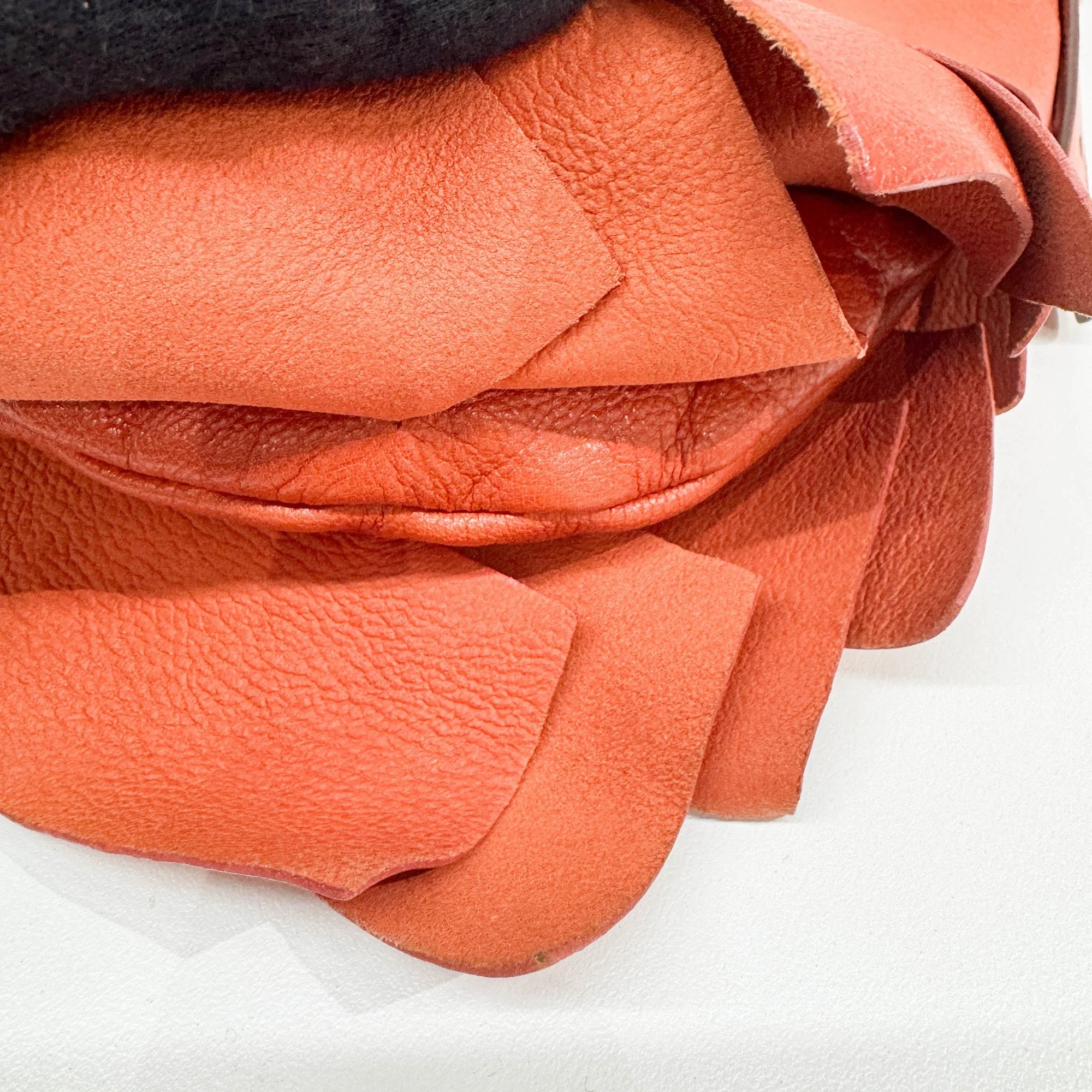 Saint Tropez Orange Leather Shoulder Bag - Image 10