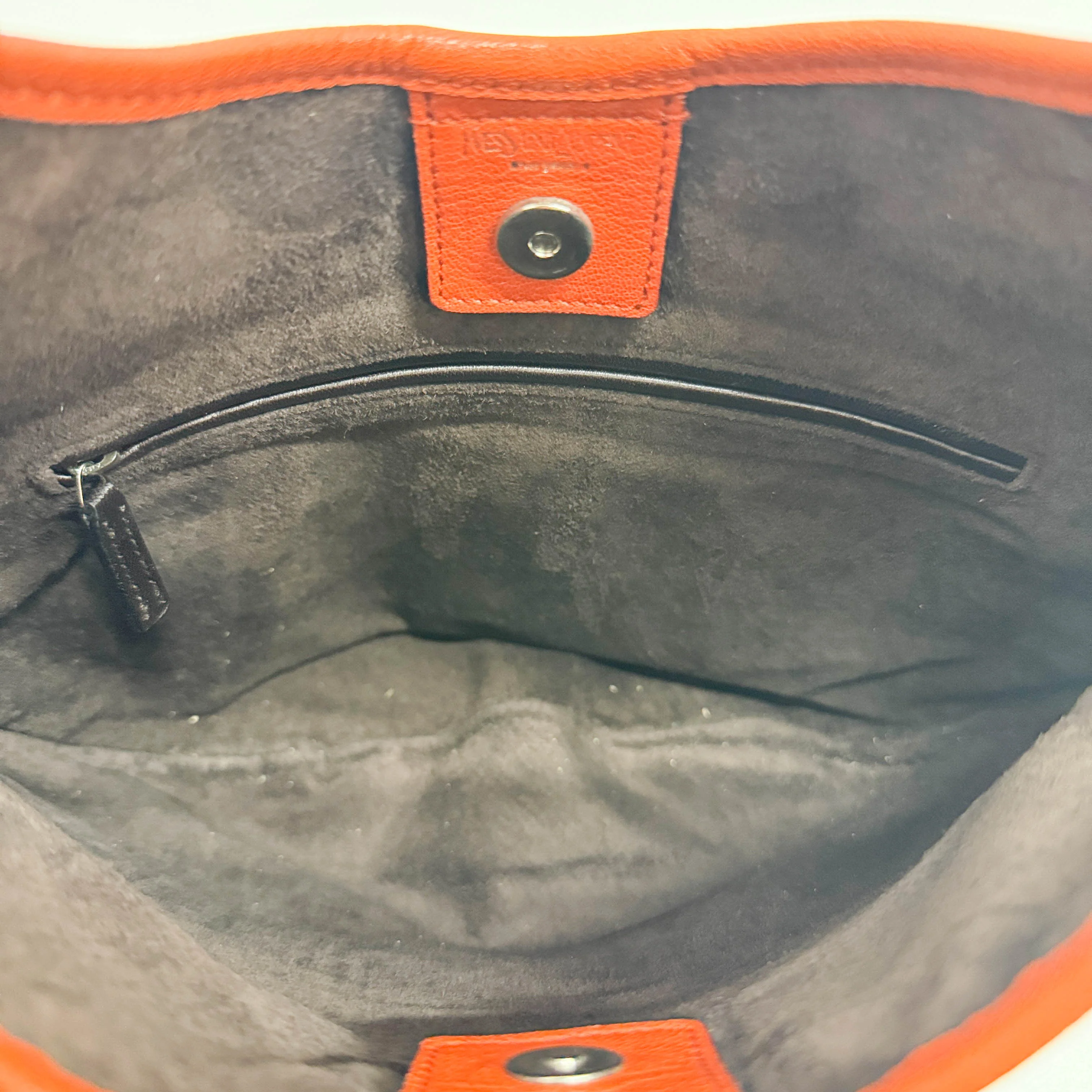 Saint Tropez Orange Leather Shoulder Bag - Image 12