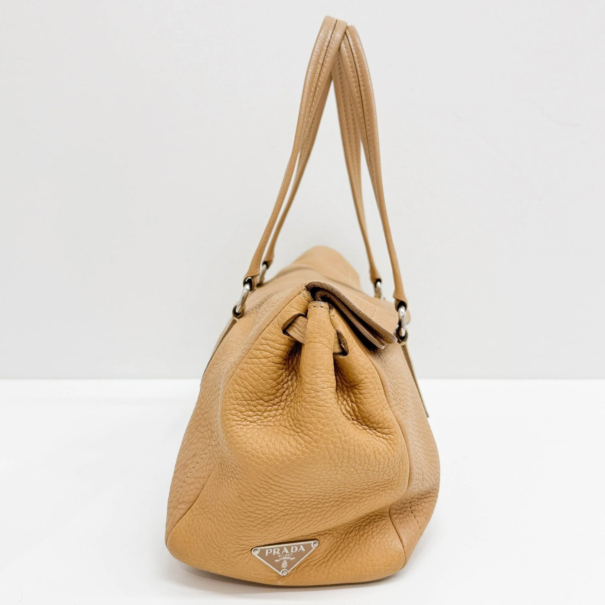 Sand Brown Leather Shoulder Bag - Image 4