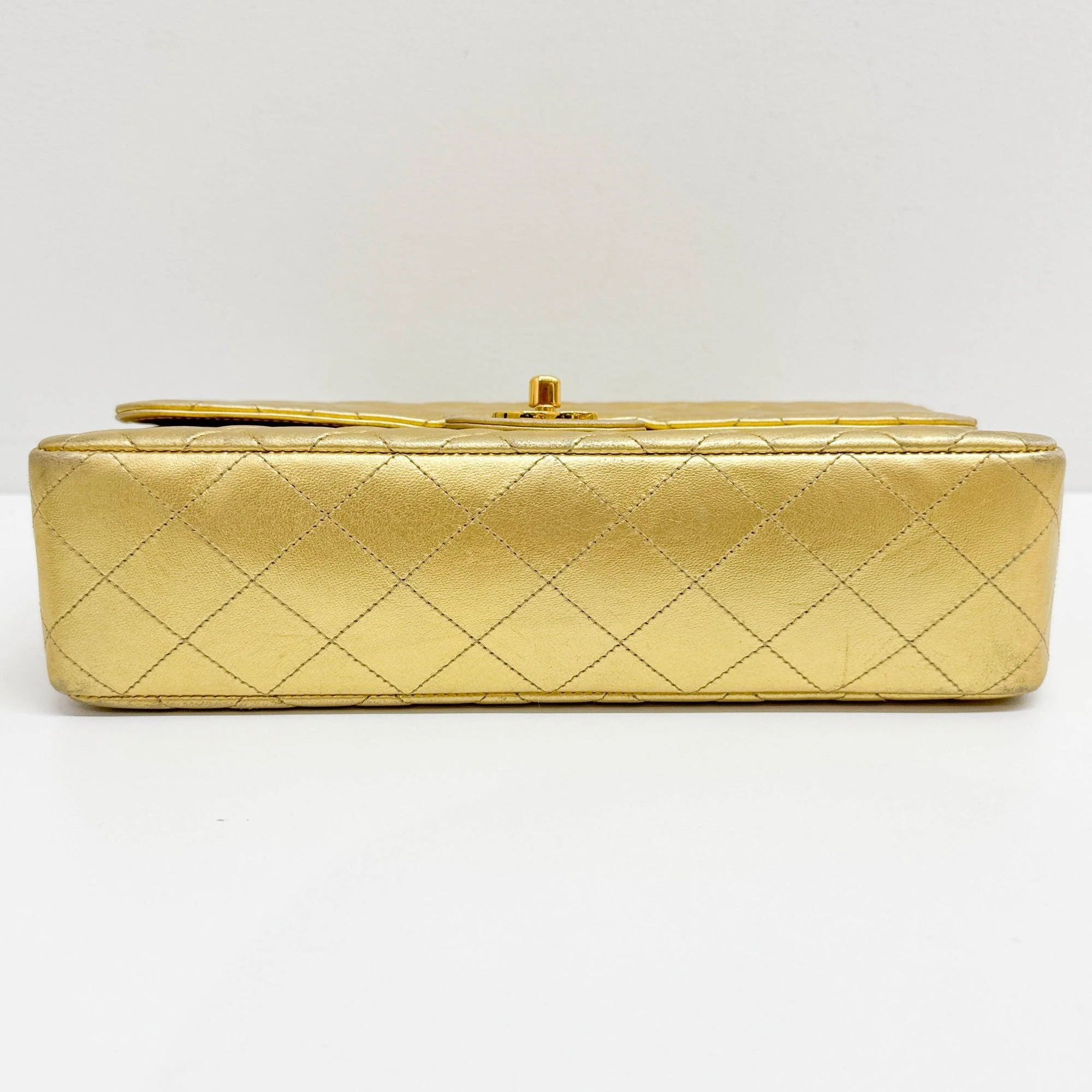 Set Of 2 Coco Handle 1994-1996 Matelasse Gold Leather Hand Bags - Image 11