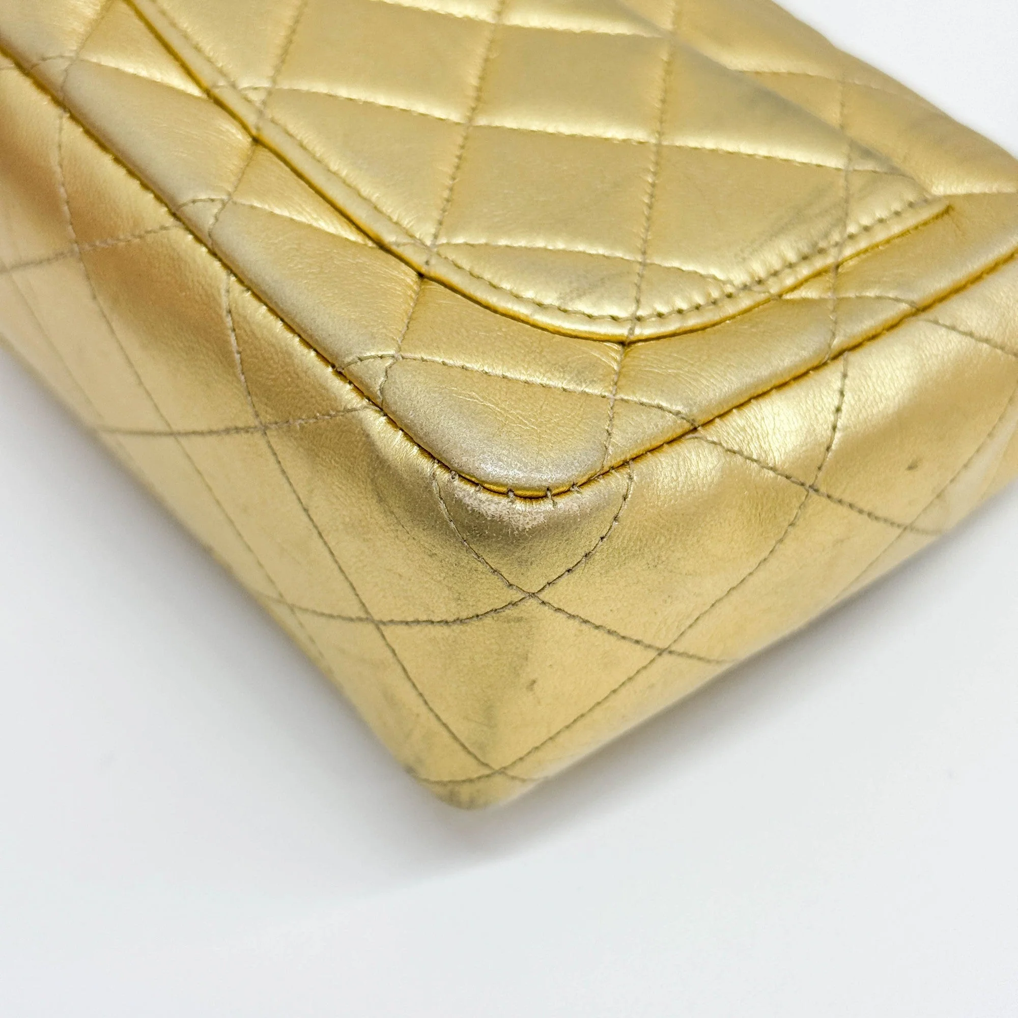 Set Of 2 Coco Handle 1994-1996 Matelasse Gold Leather Hand Bags - Image 25