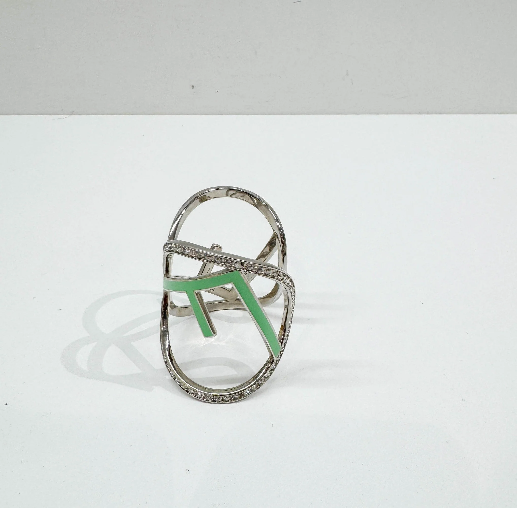 Silver Bejewelled Bangle - Image 3