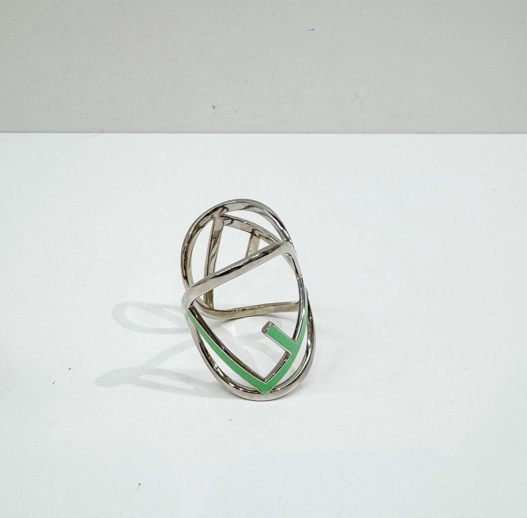 Silver Bejewelled Bangle - Image 4