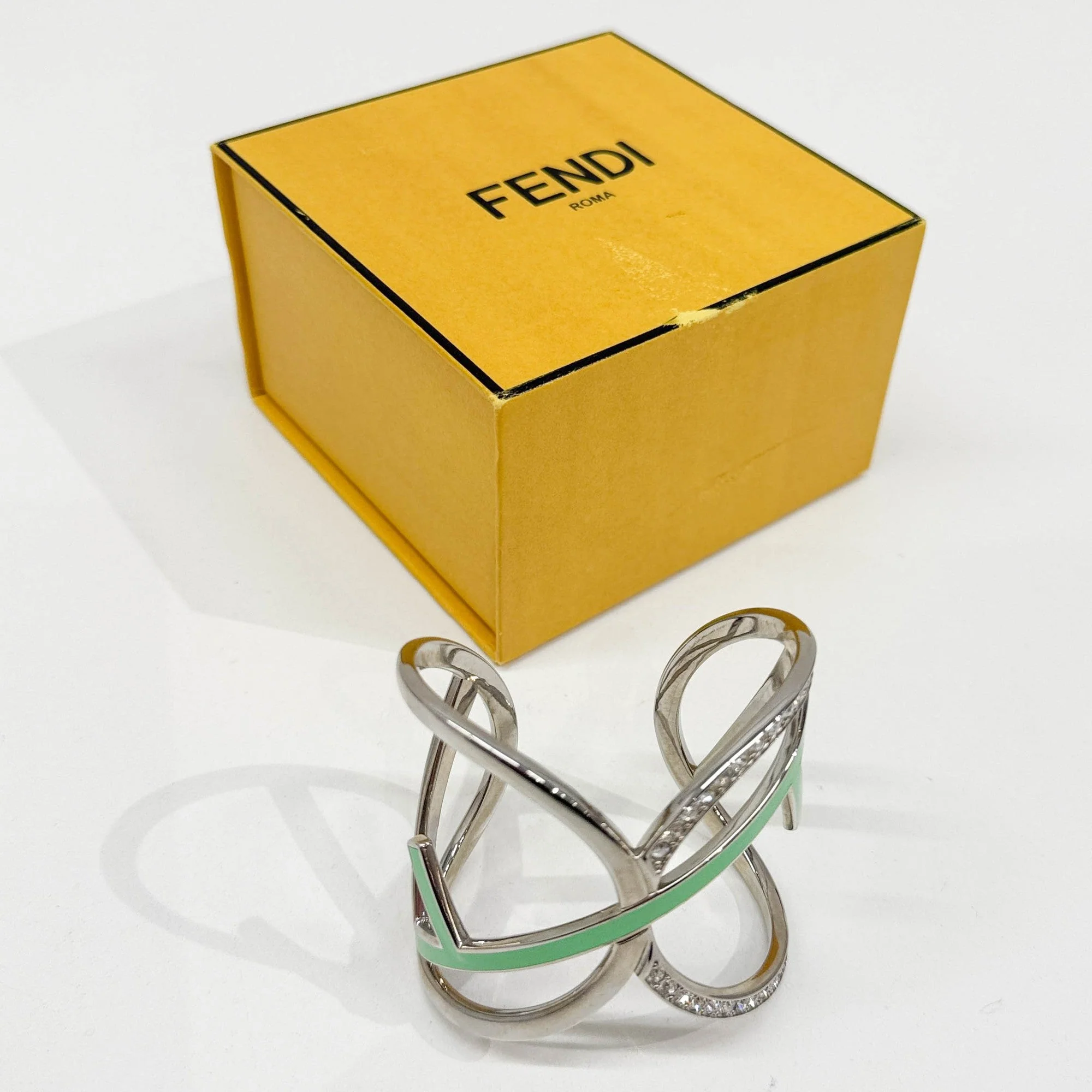 Silver Bejewelled Bangle - Image 9