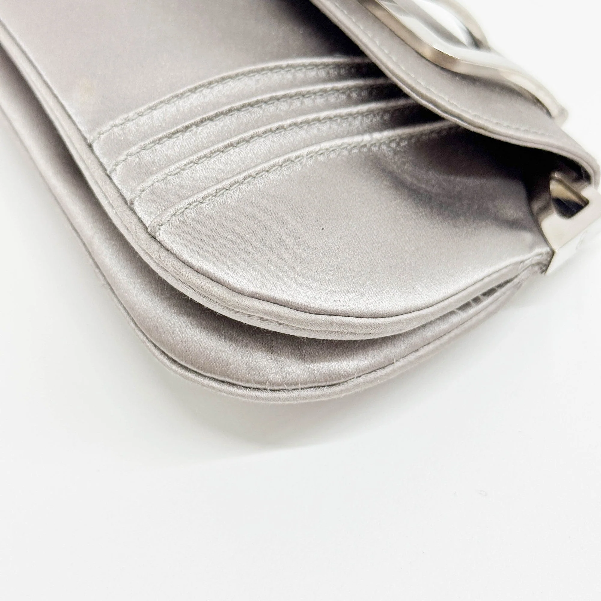 Silver Satin Two Way Bag - Image 9