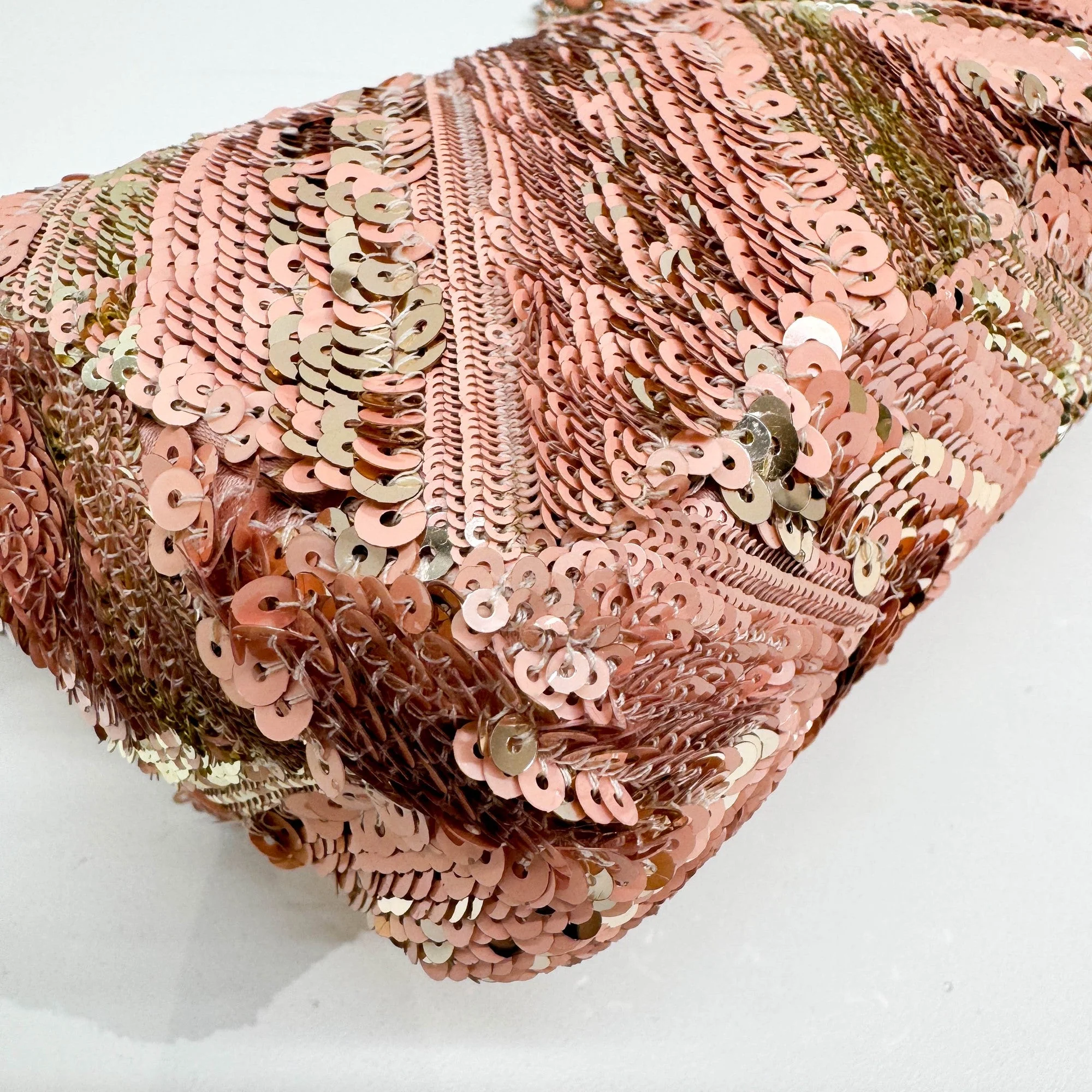Classic Flap 2016-2017 Chevron Pink Sequin Shoulder Bag - Image 13