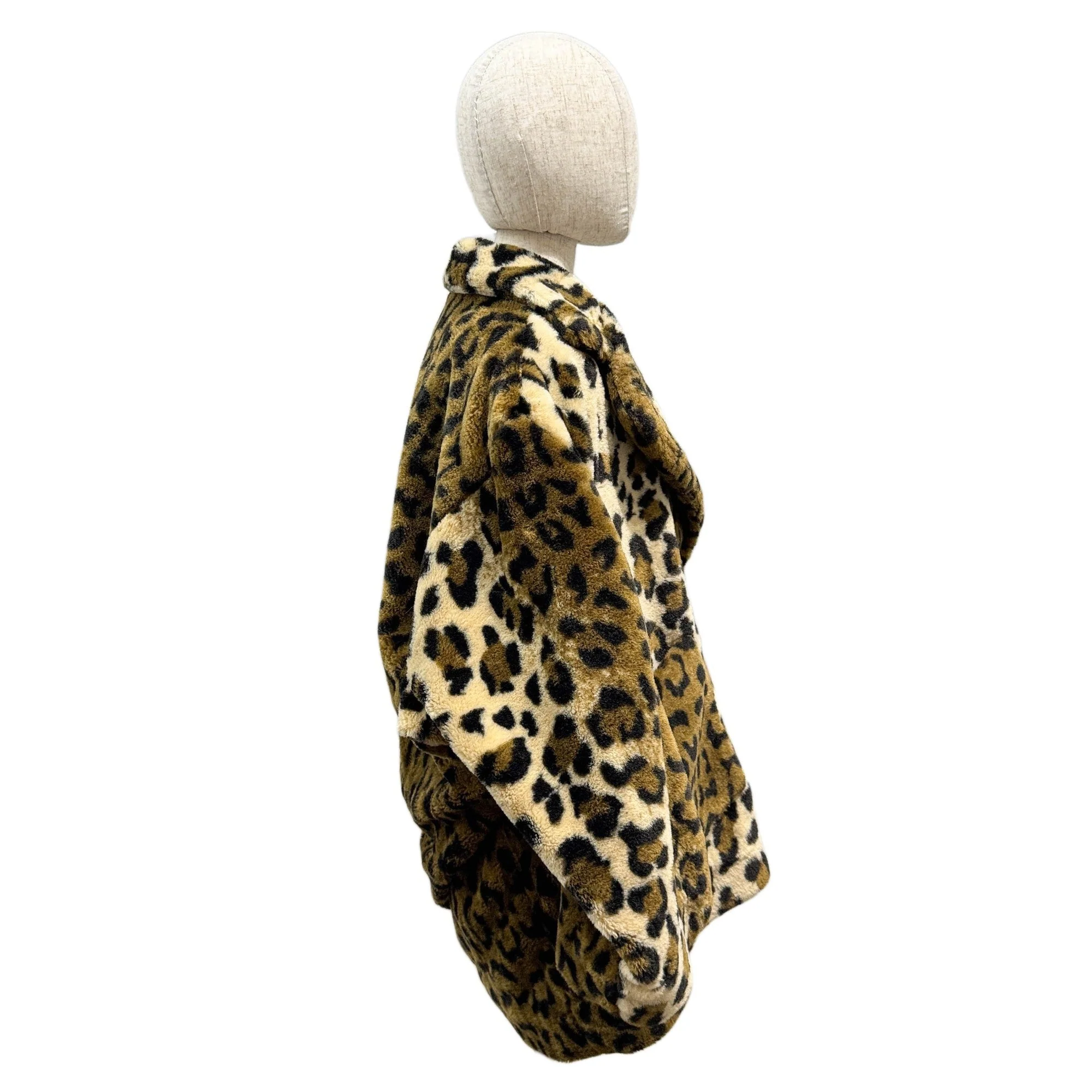 Size 00 Multicolor Leopard Print Polyester Coat - Image 3