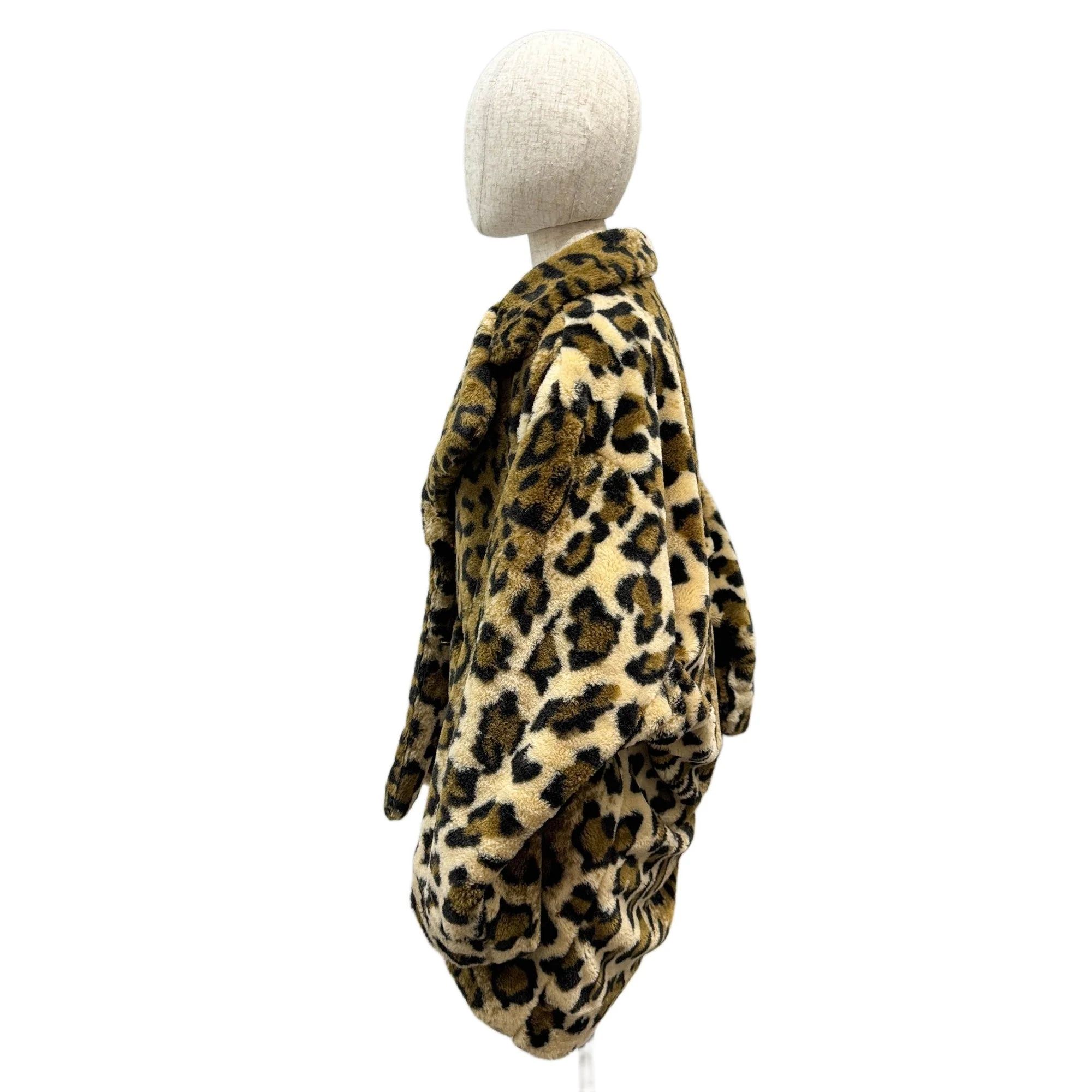 Size 00 Multicolor Leopard Print Polyester Coat - Image 5