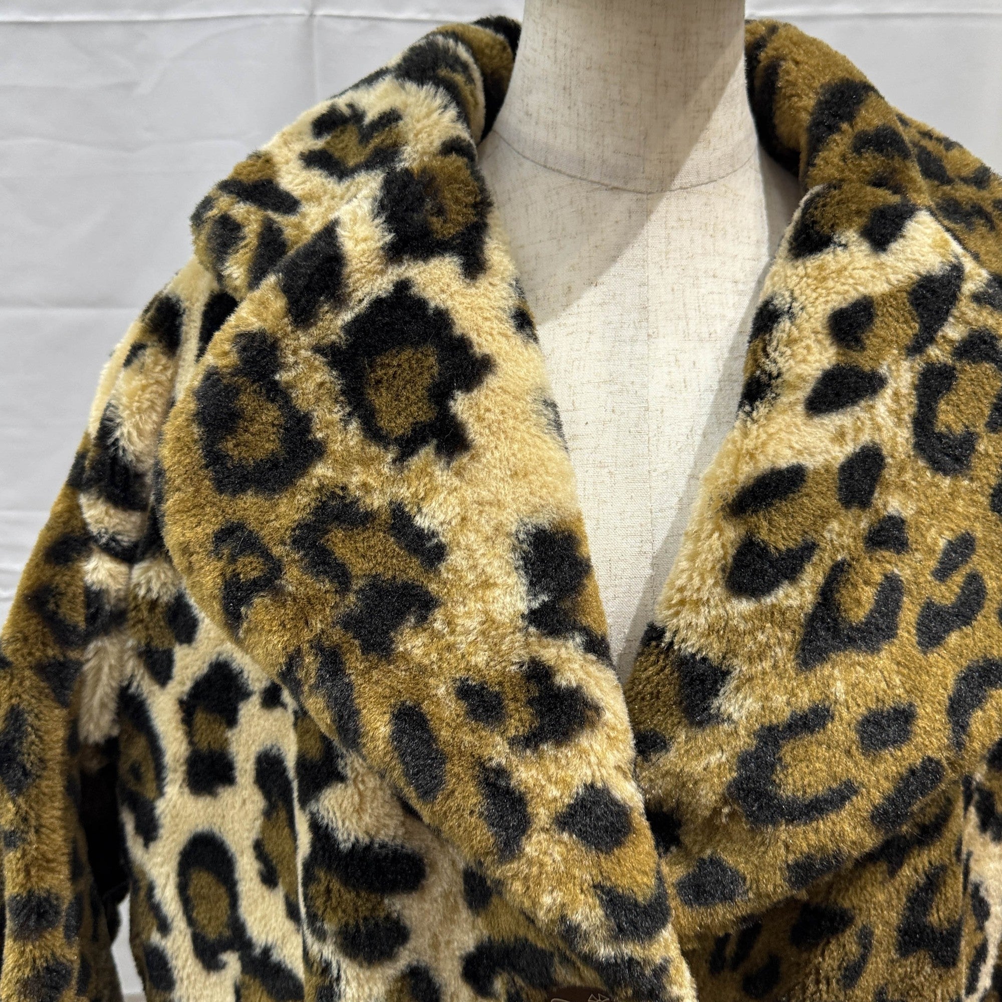 Size 00 Multicolor Leopard Print Polyester Coat - Image 6