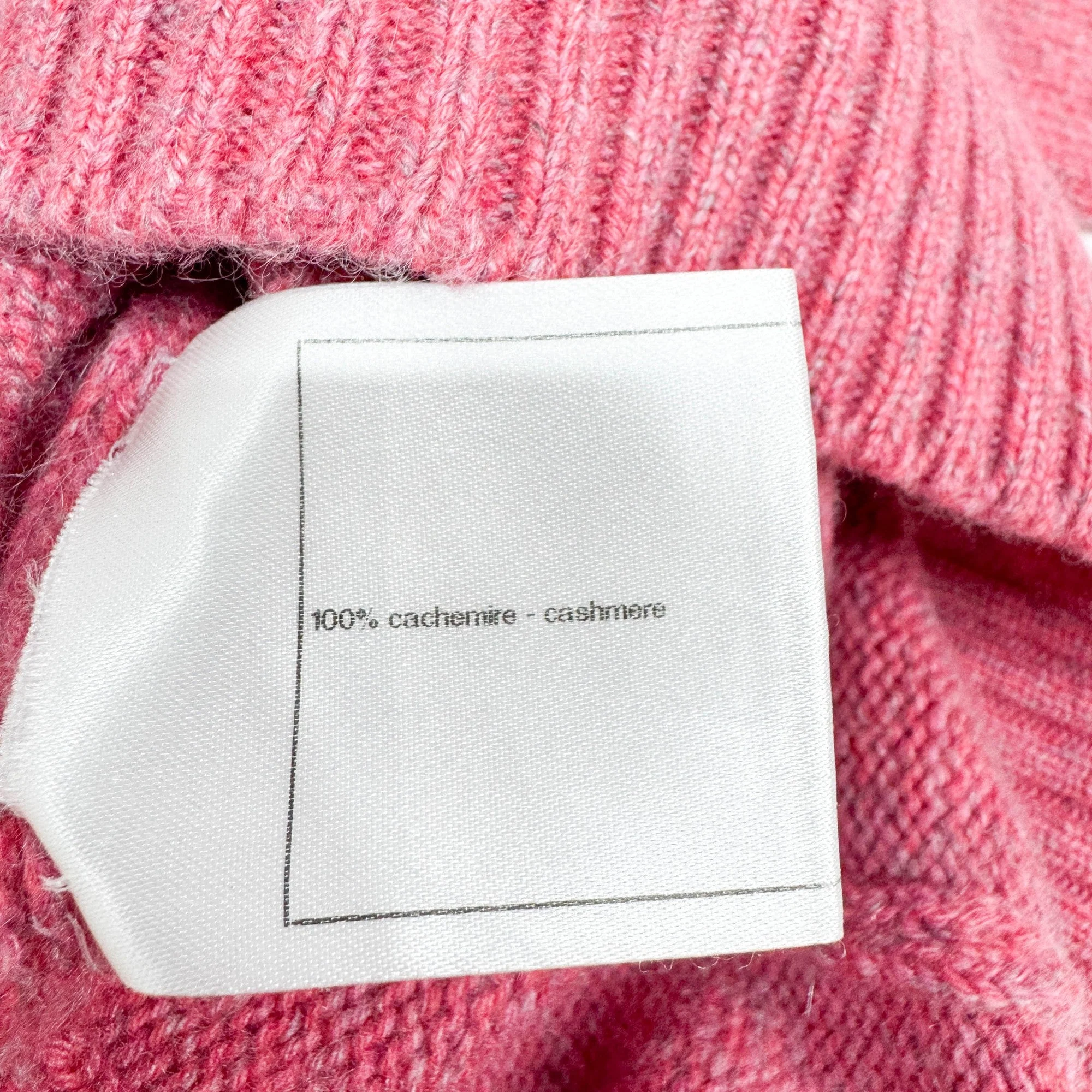 Size 34 EU Knitted Pink Cashmere Halfsleve - Image 10