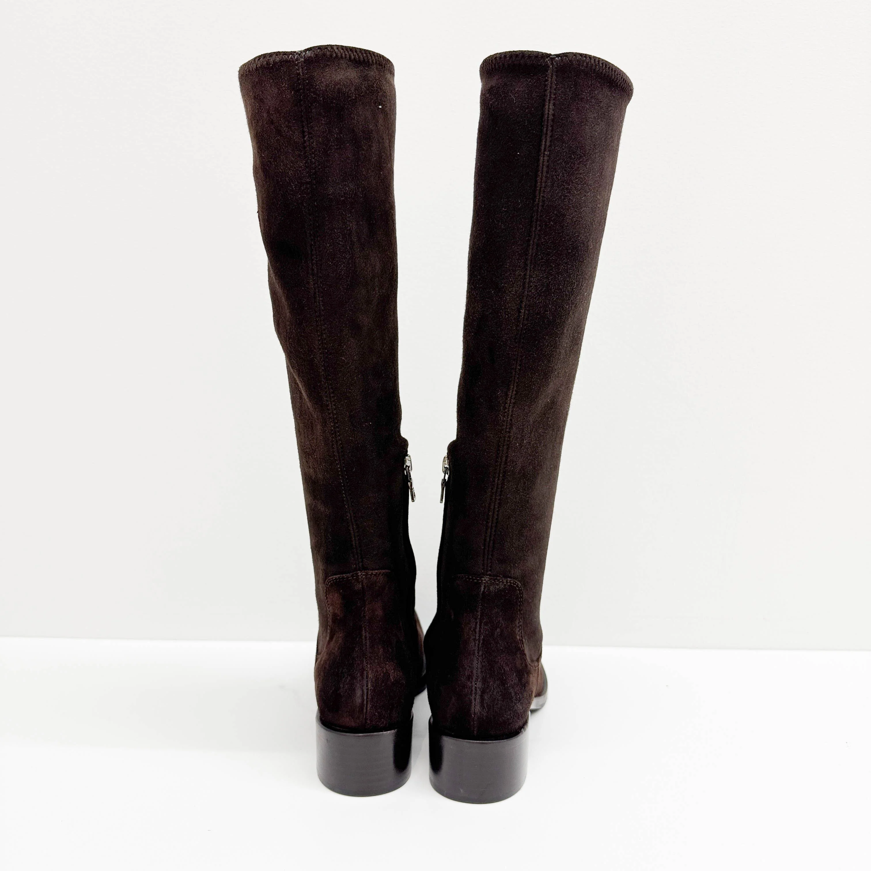 Size 36 1/2 EU Brown Suede Boots - Image 4