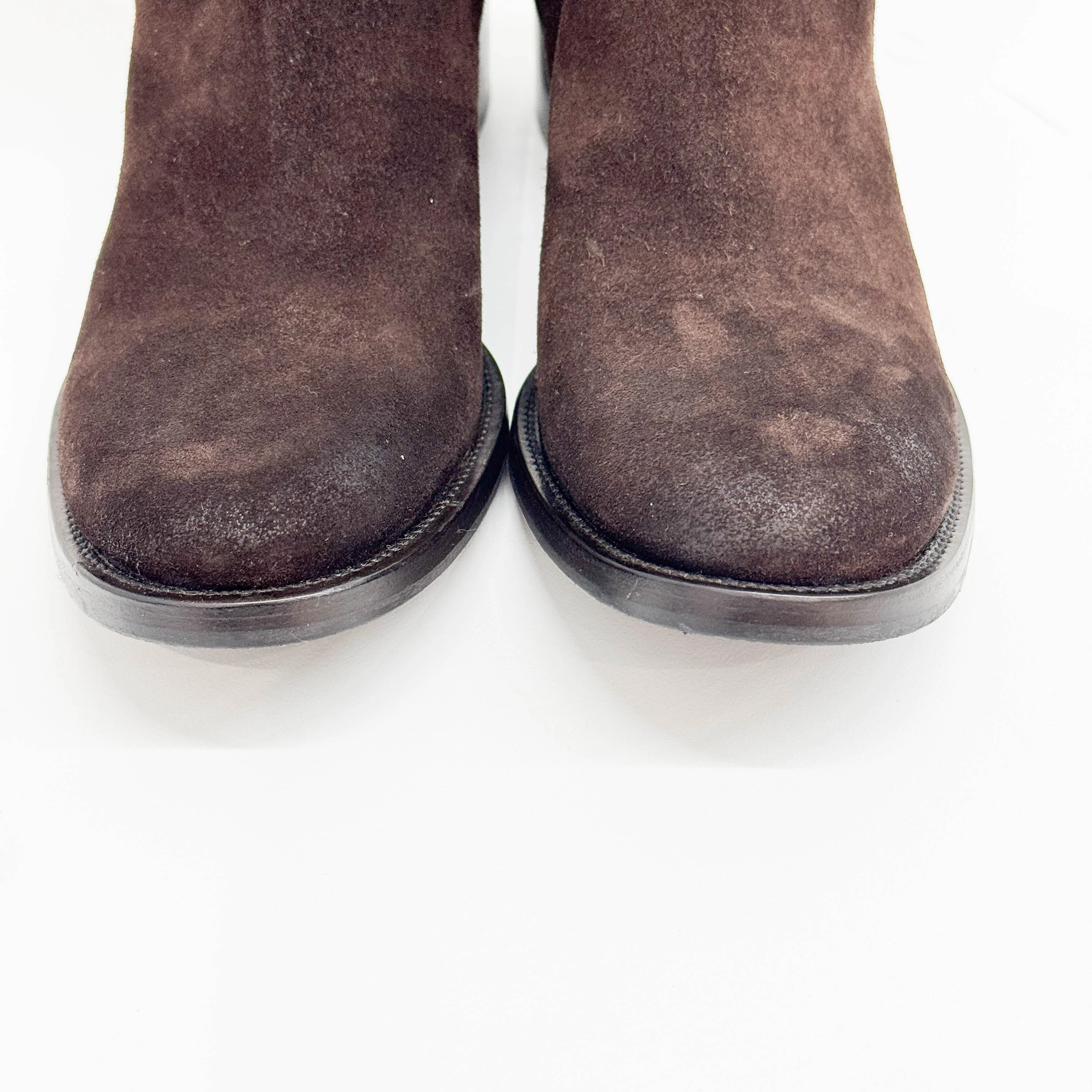 Size 36 1/2 EU Brown Suede Boots - Image 6