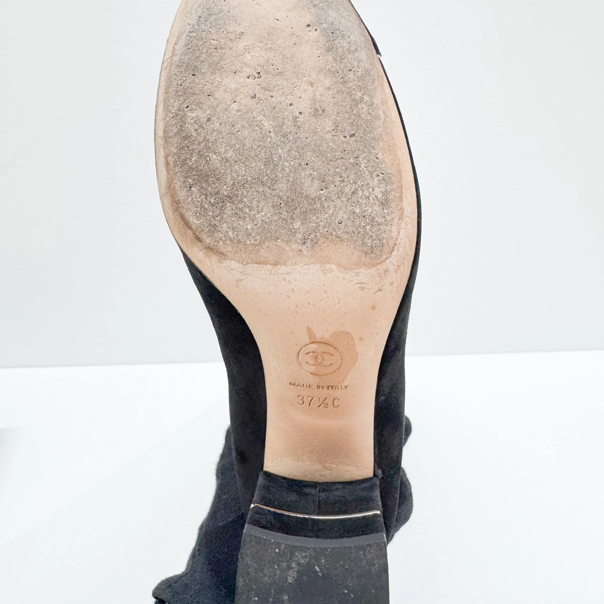 Size 37.5 EU Black Suede Long Boots - Image 10