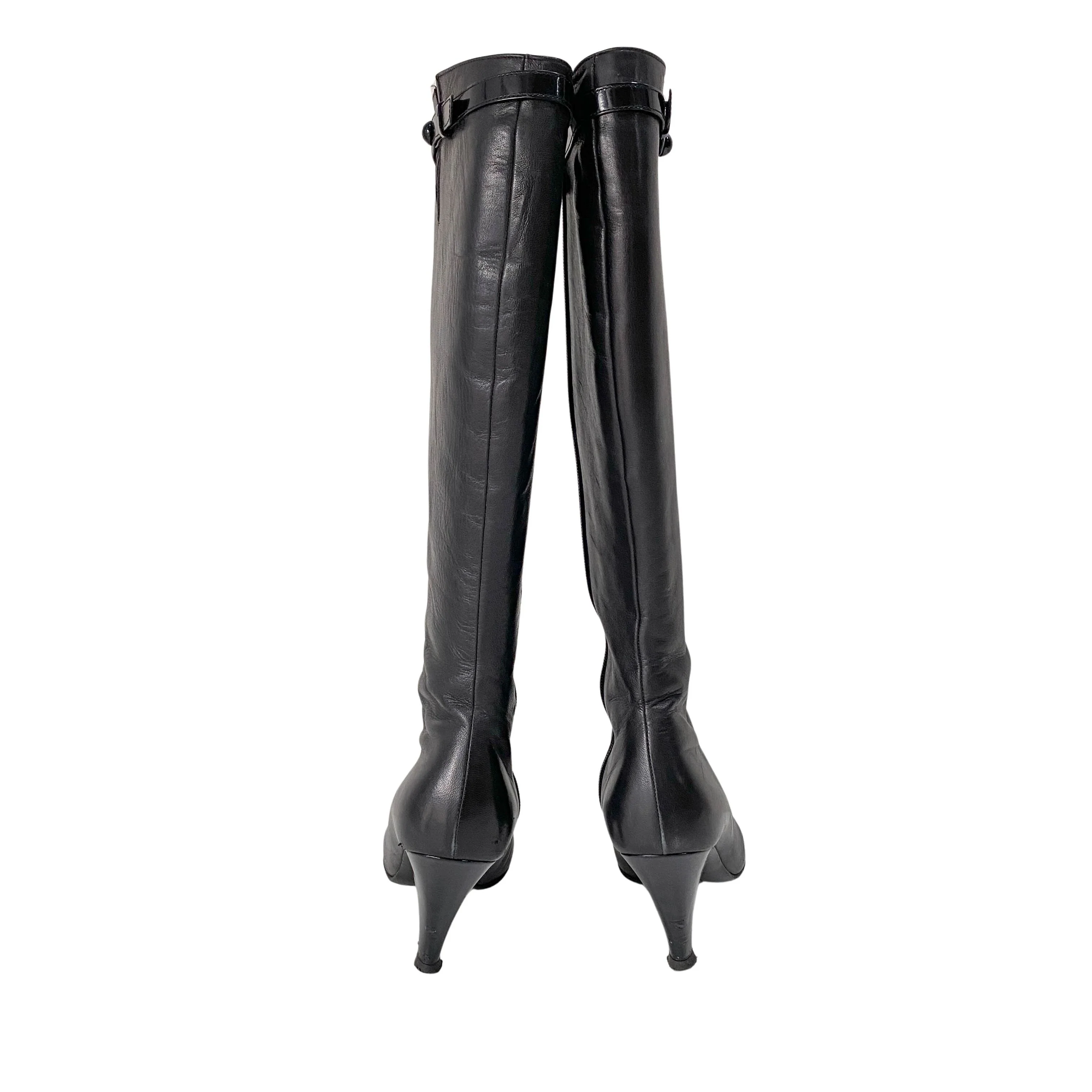 Size 37 Black Leather Boots - Image 3