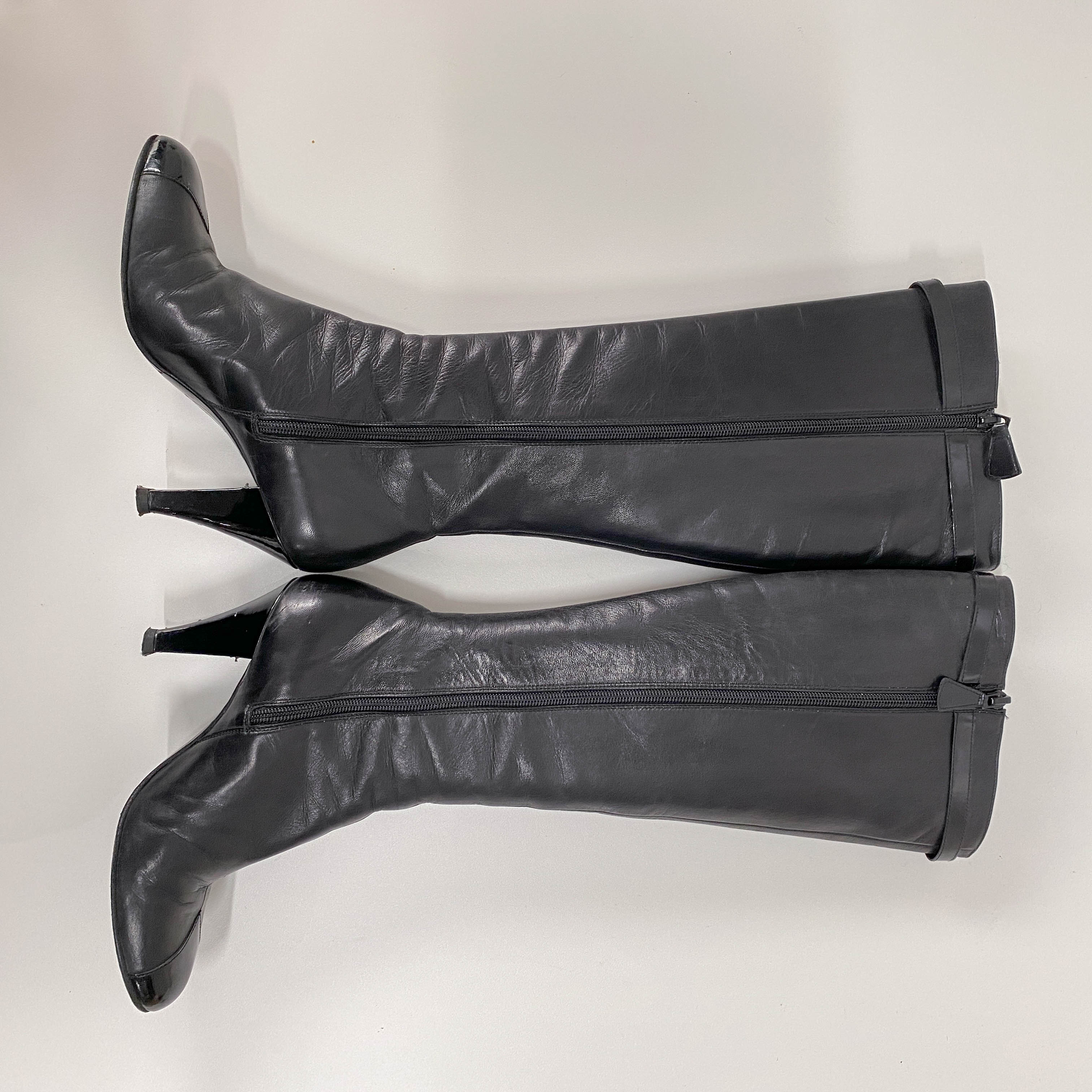 Size 37 Black Leather Boots - Image 8