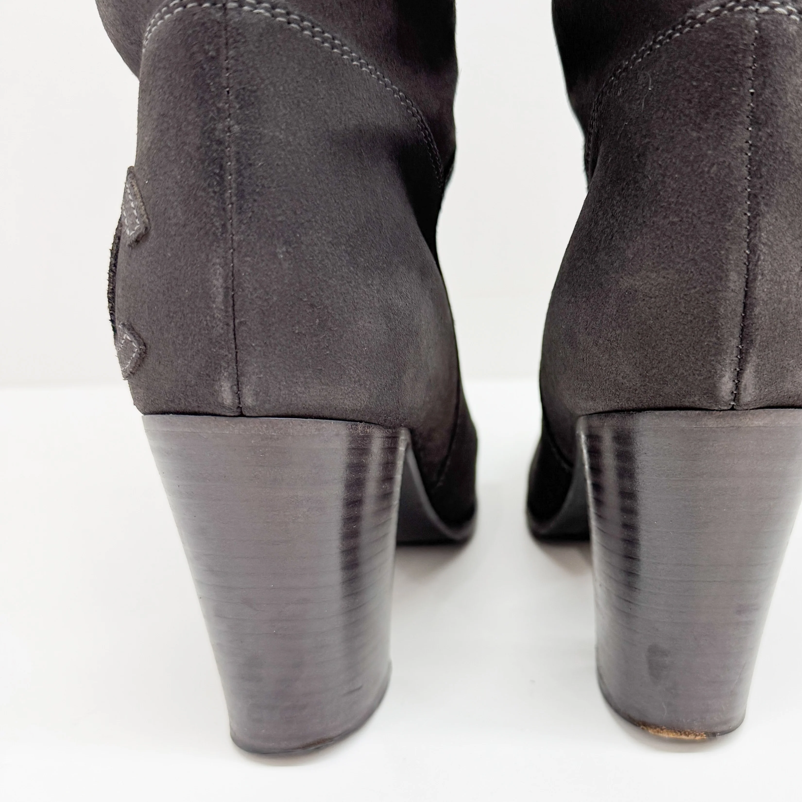 Size 37 EU Grey Suede Long Boots - Image 5
