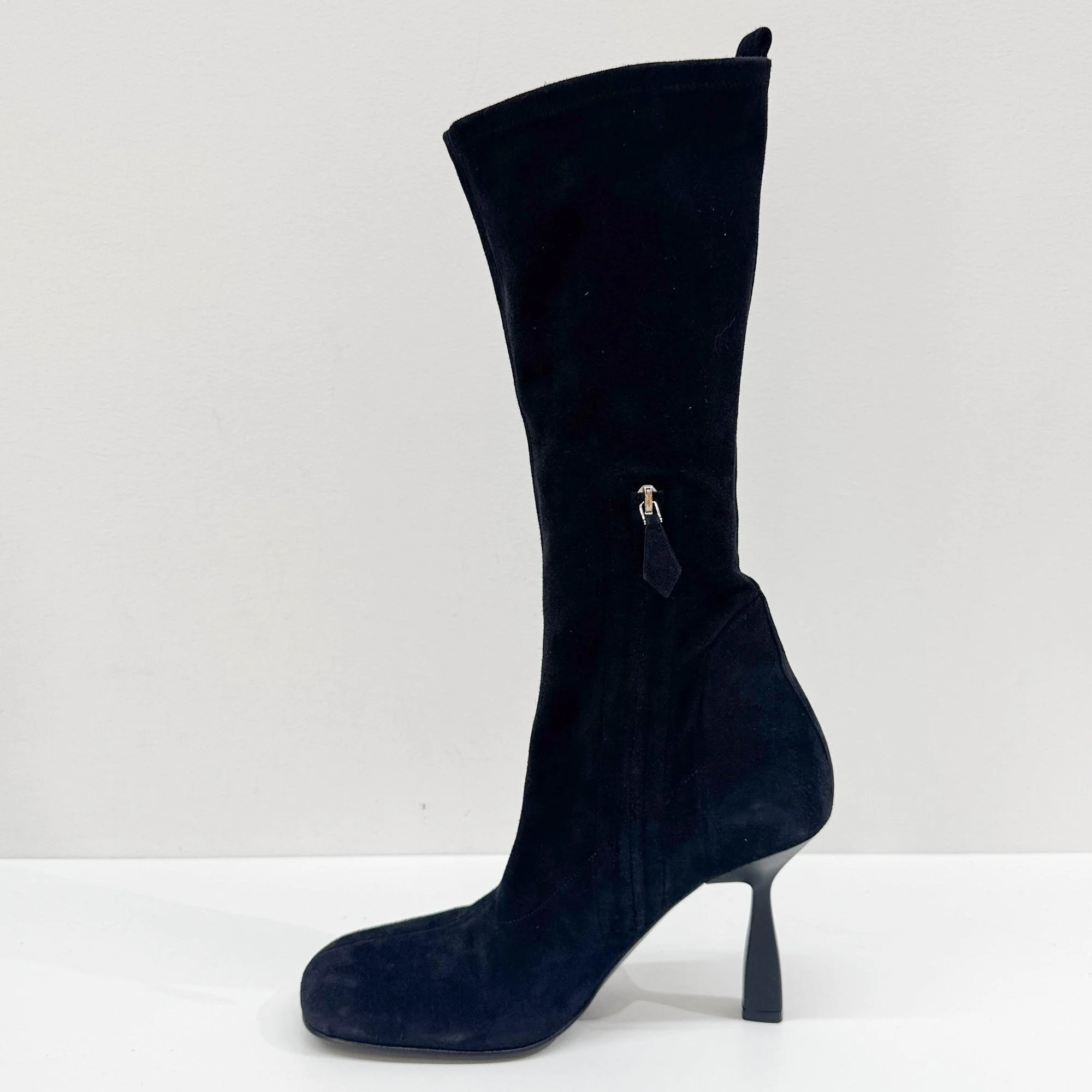 Size EU 40 Black Suede Boots - Image 6