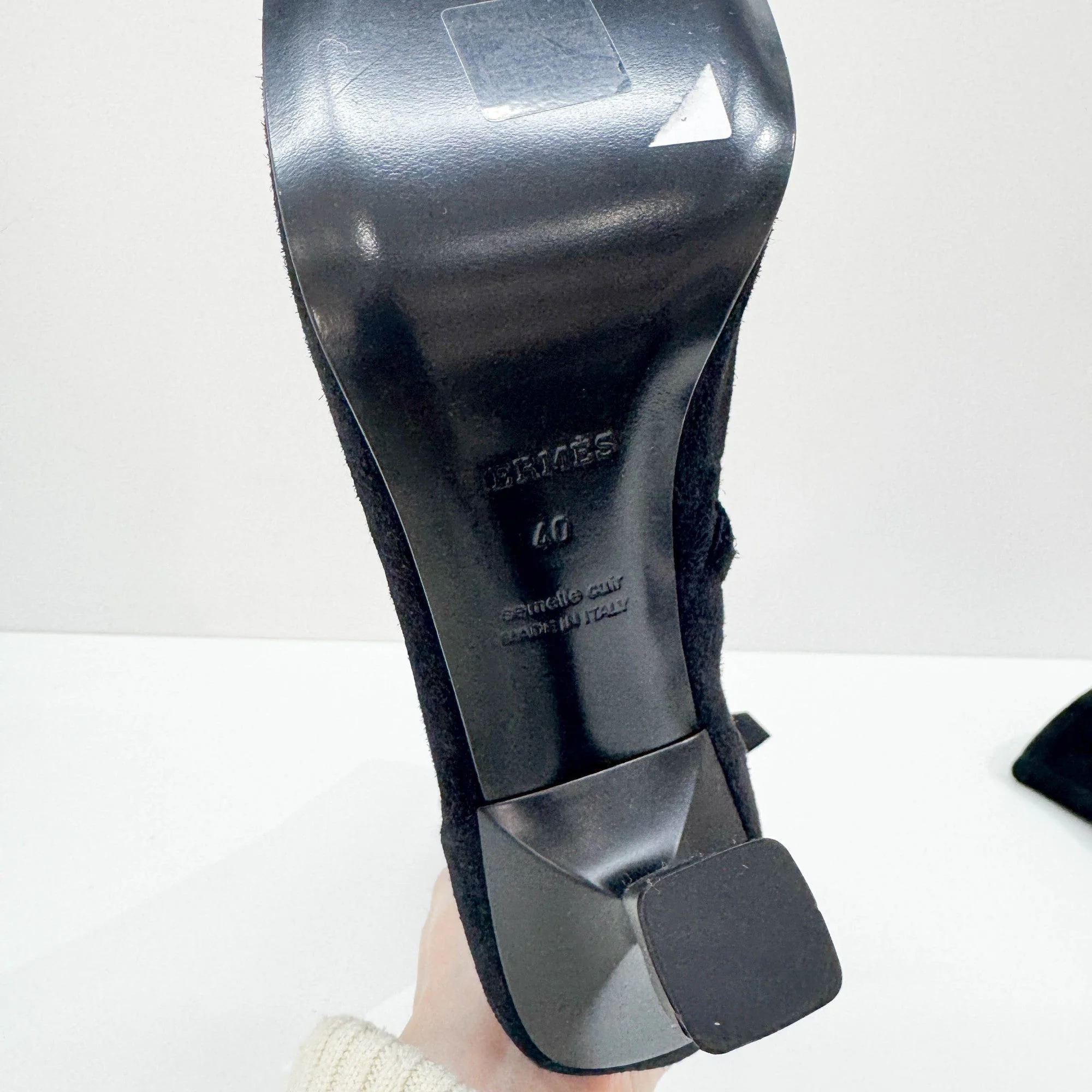 Size EU 40 Black Suede Boots - Image 9