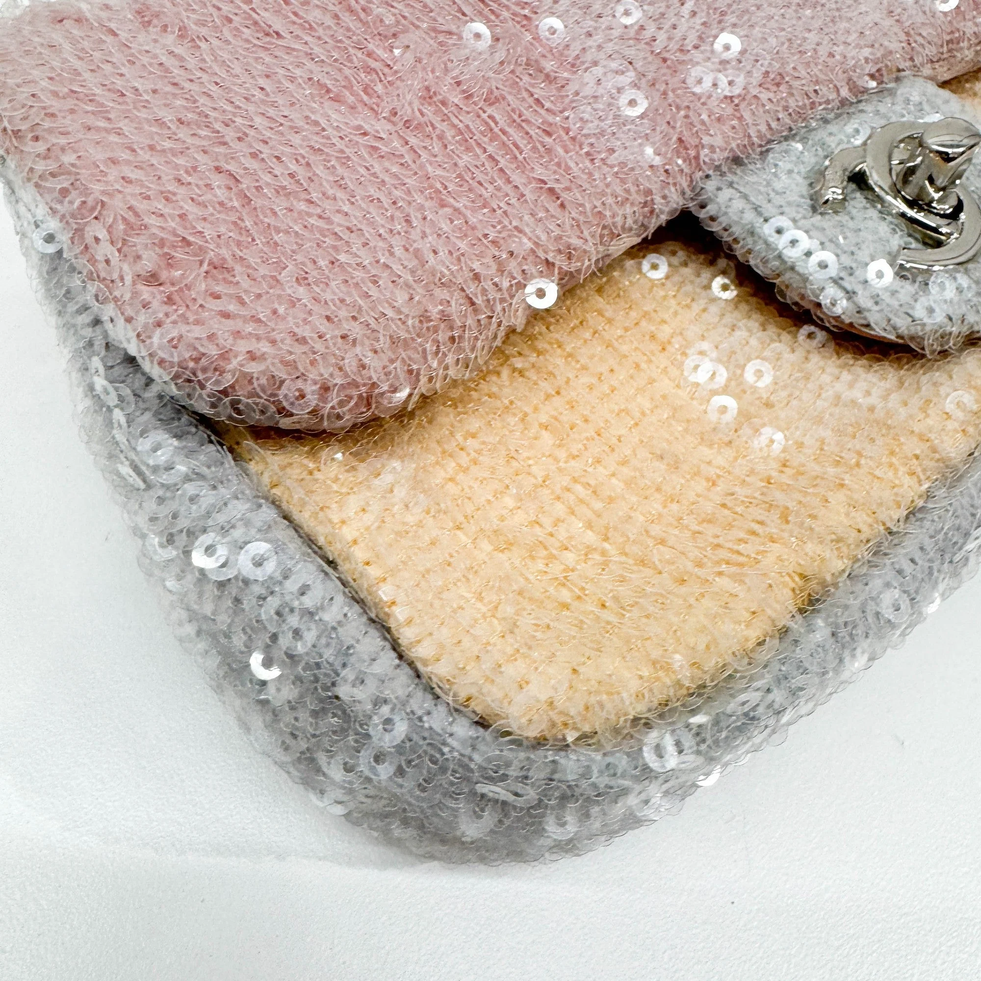 Mini Classic Flap 2018 Waterfall Pink Sequin Shoulder Bag - Image 10