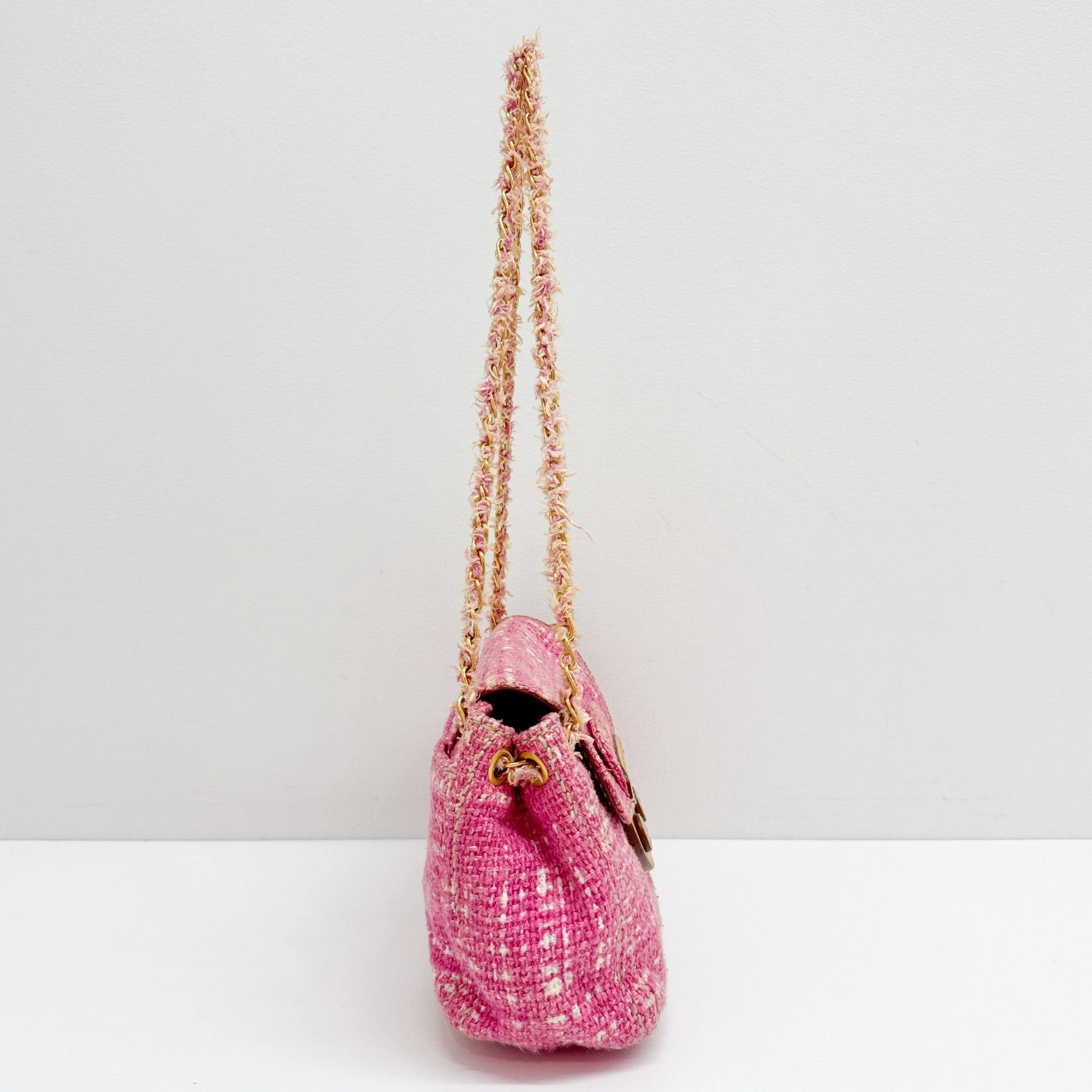Sound Pink Tweed Shoulder Bag - Image 5