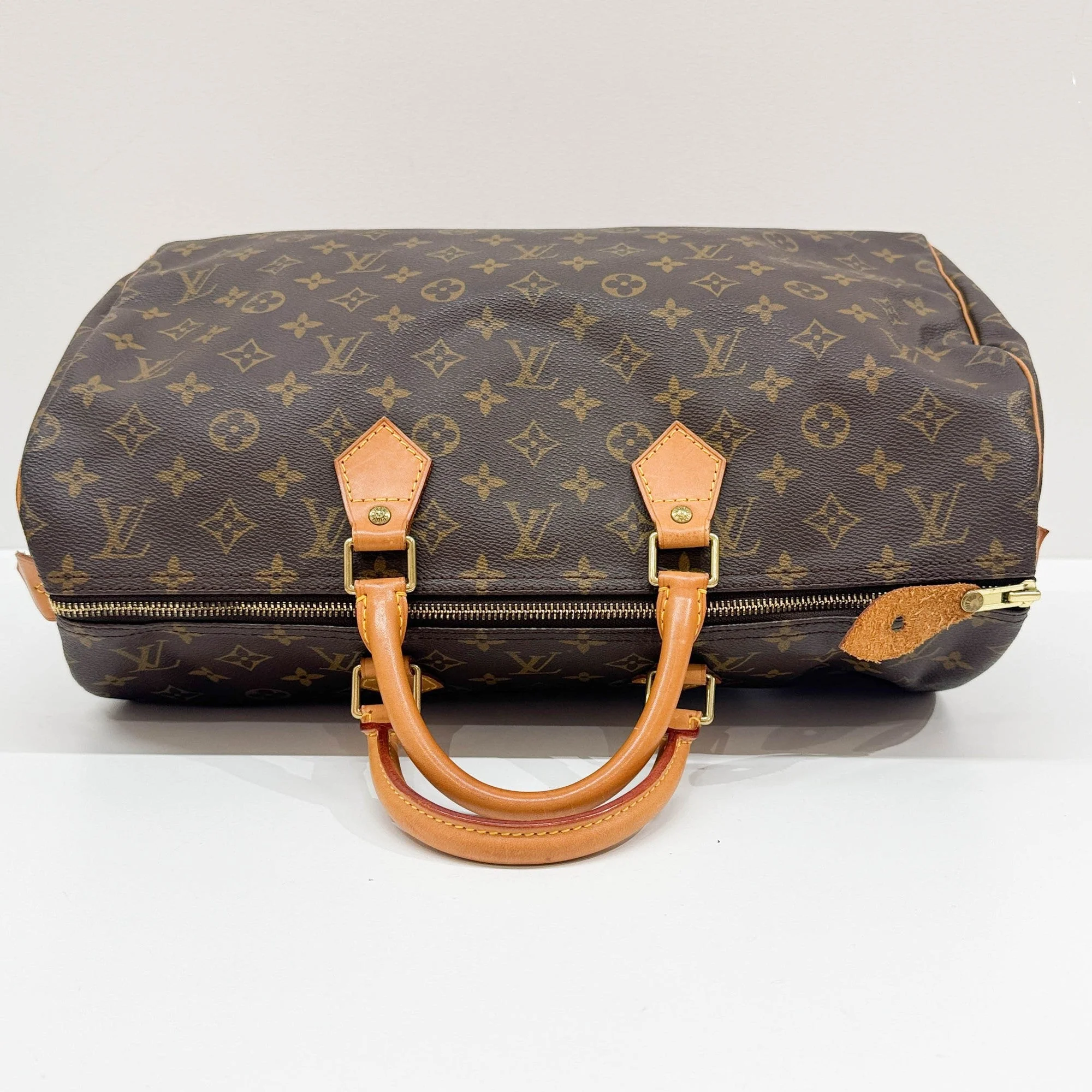 Speedy 40 Brown Monogram Canvas Hand Bag - Image 6