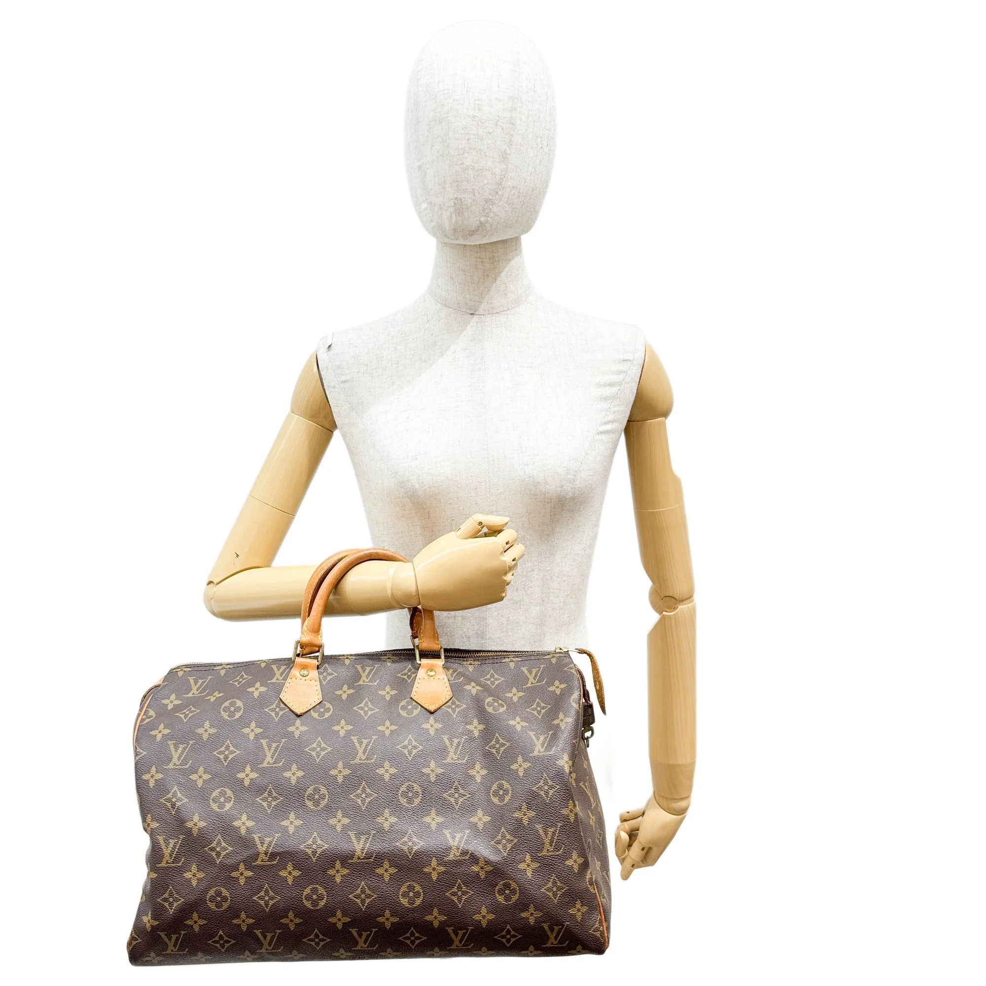 Speedy 40 Brown Monogram Canvas Hand Bag - Image 3