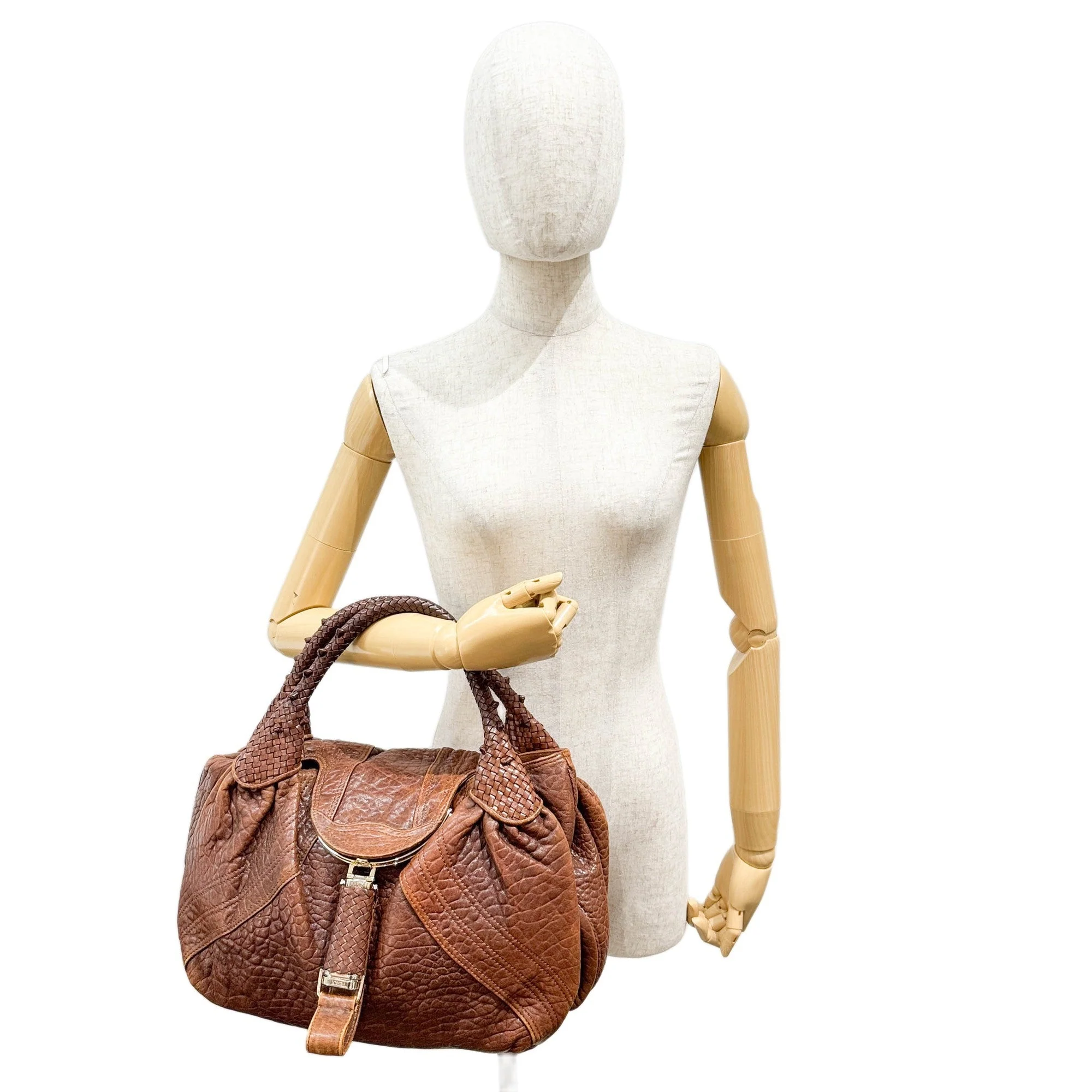 Spy Brown Leather Shoulder Bag - Image 3