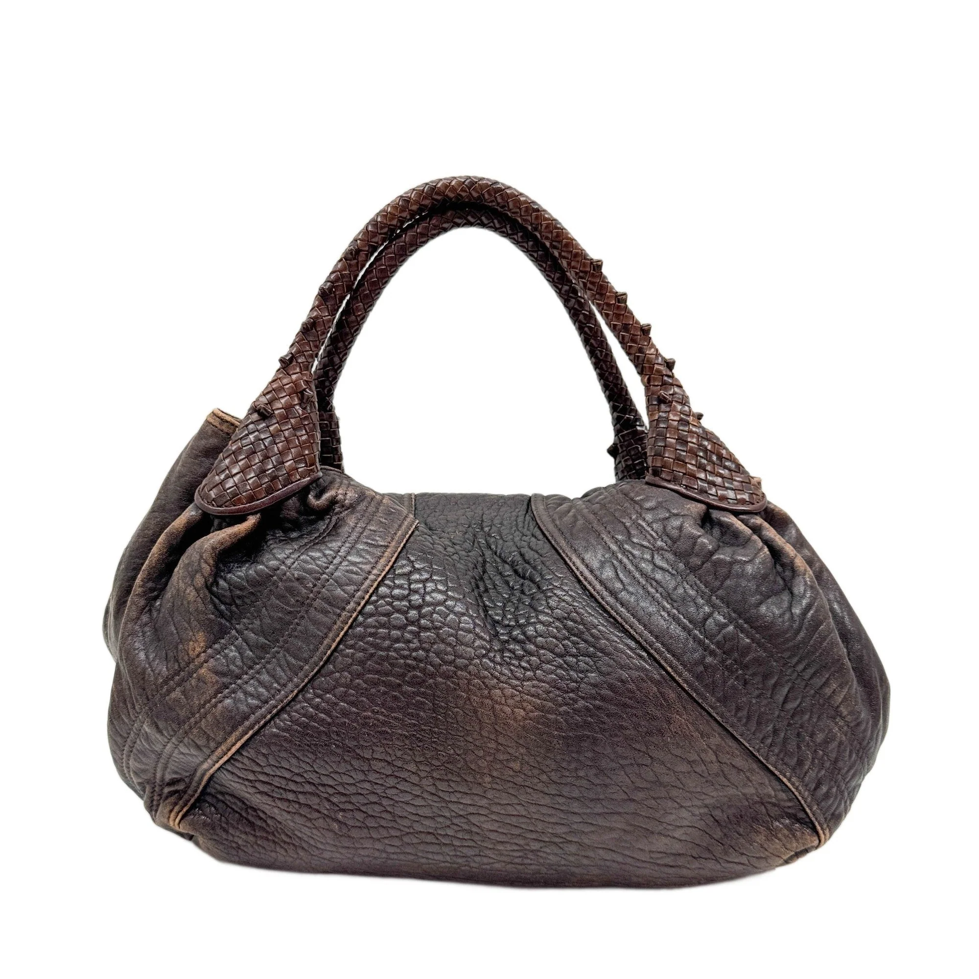 Spy Brown Leather Shoulder Bag - Image 2