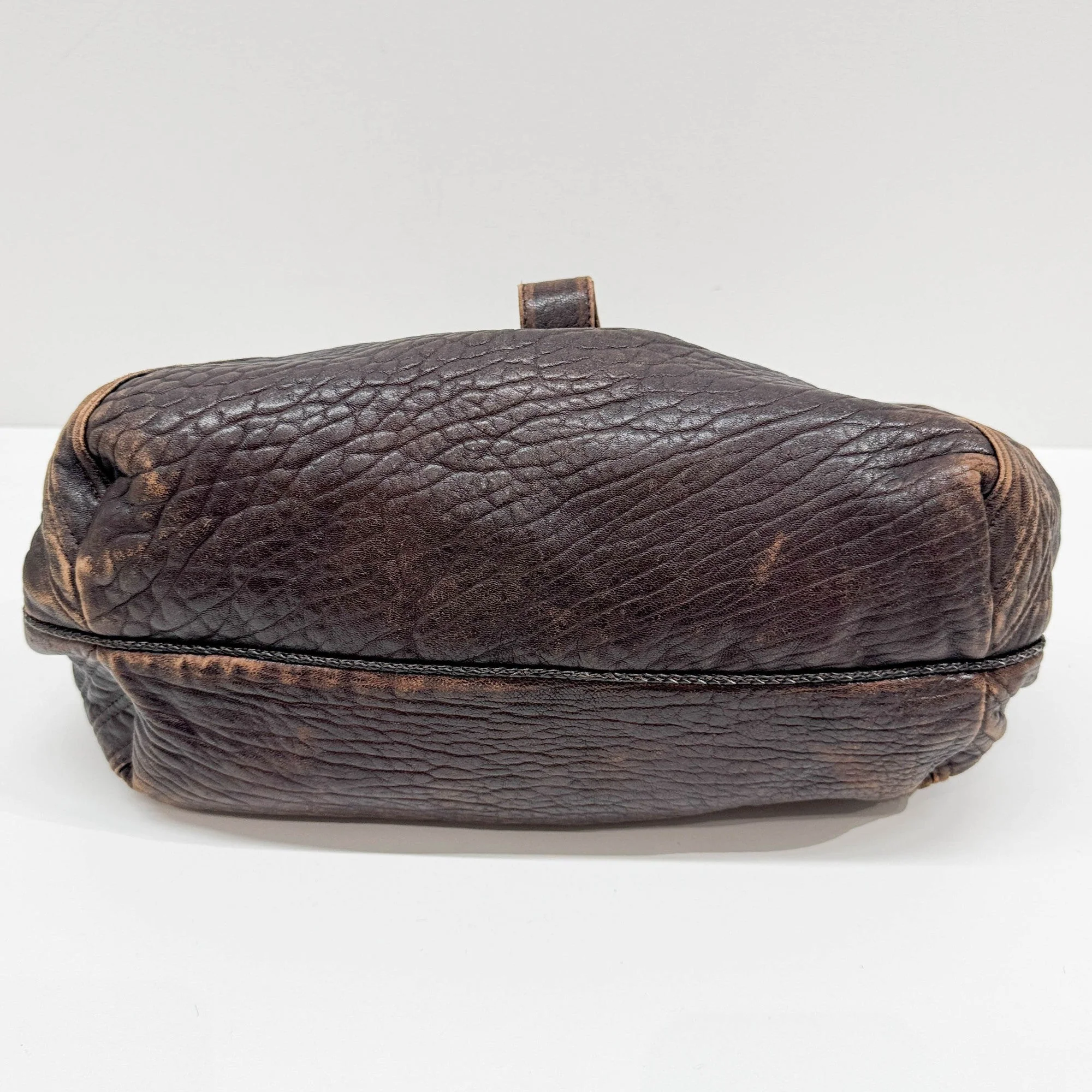Spy Brown Leather Shoulder Bag - Image 7