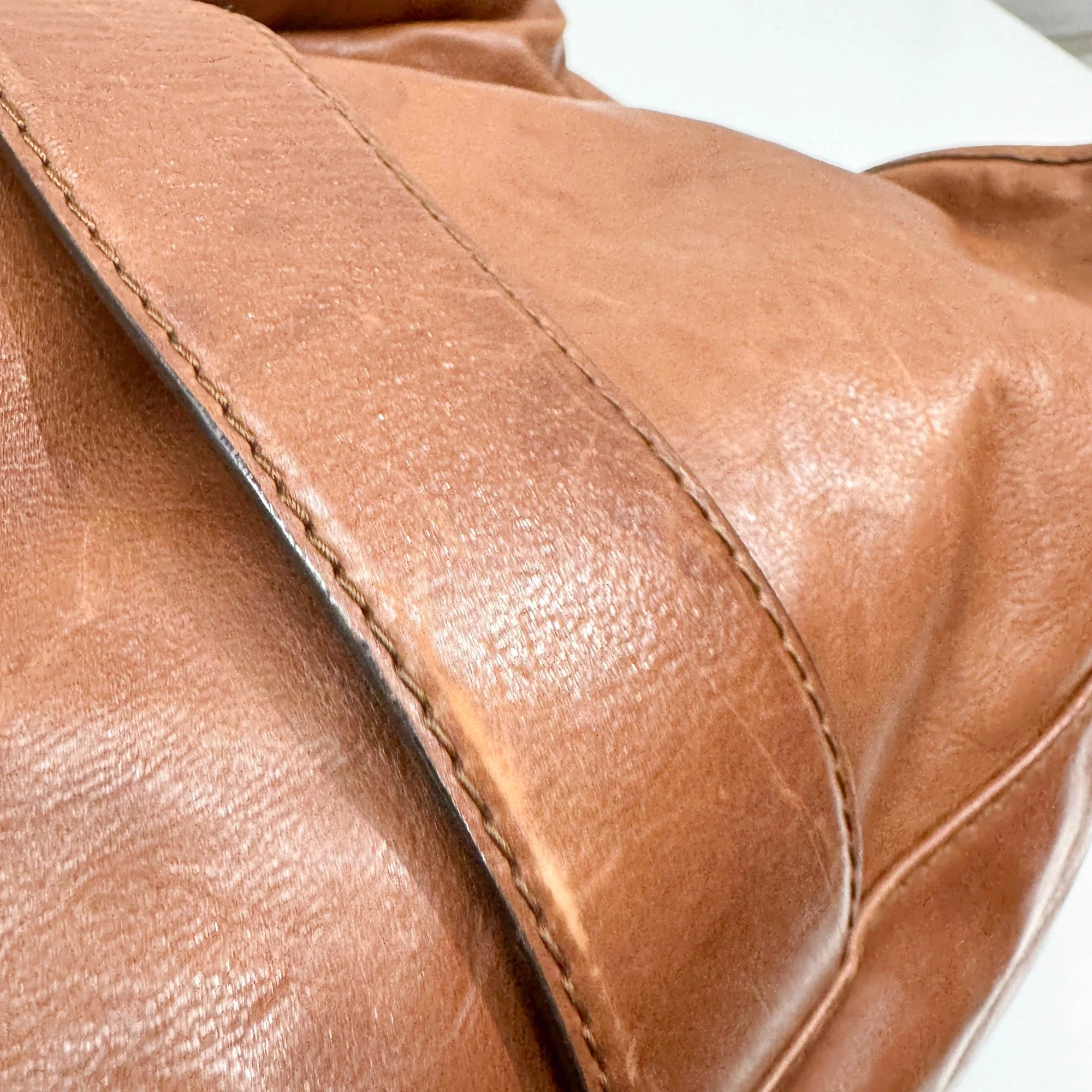 Stirrup Brown Leather Hobo Bag - Image 15