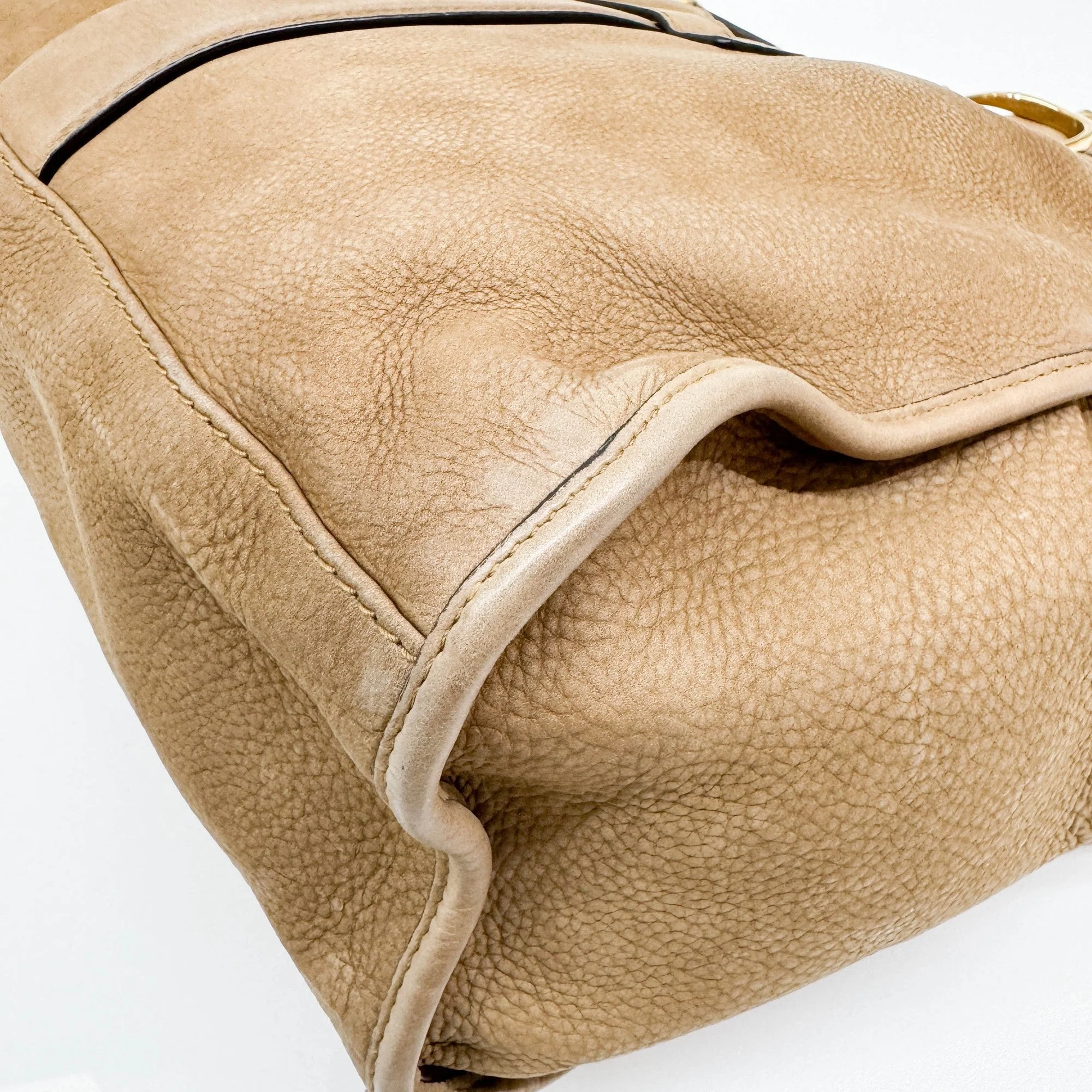 Stirrup Brown Leather Shoulder Bag - Image 11