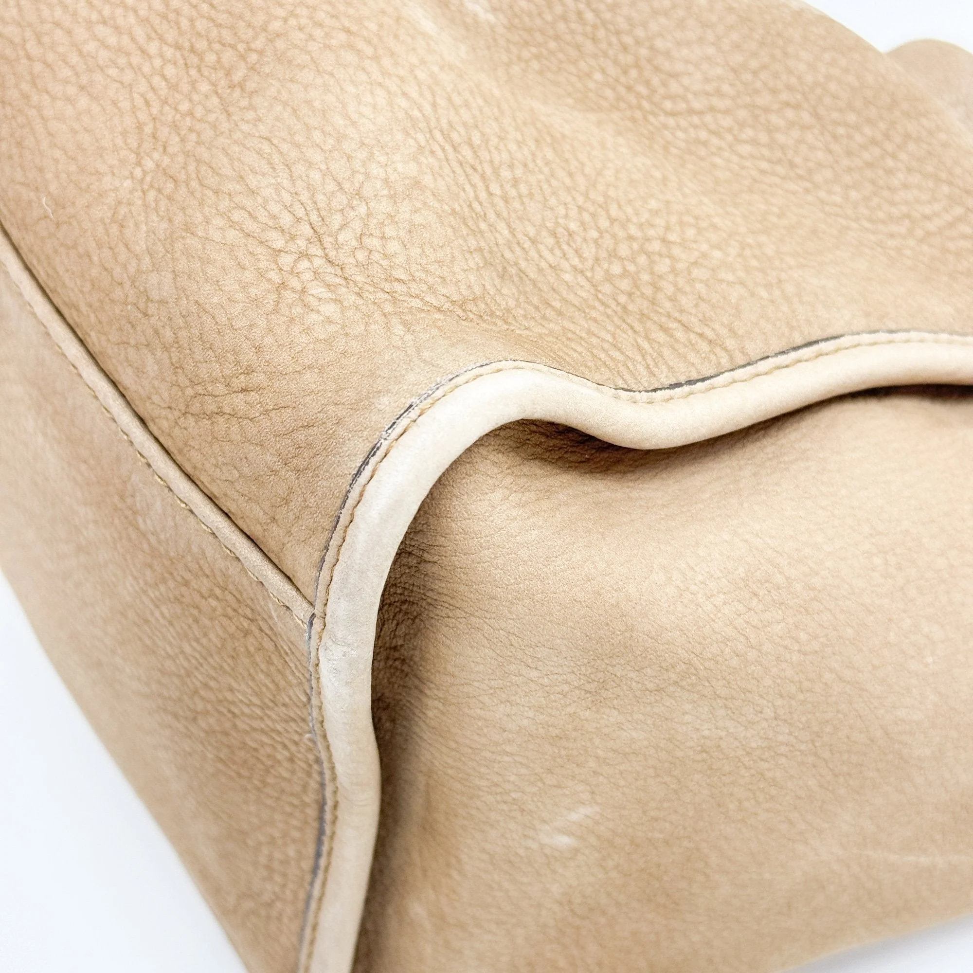 Stirrup Brown Nubuck Leather Shoulder Bag - Image 10
