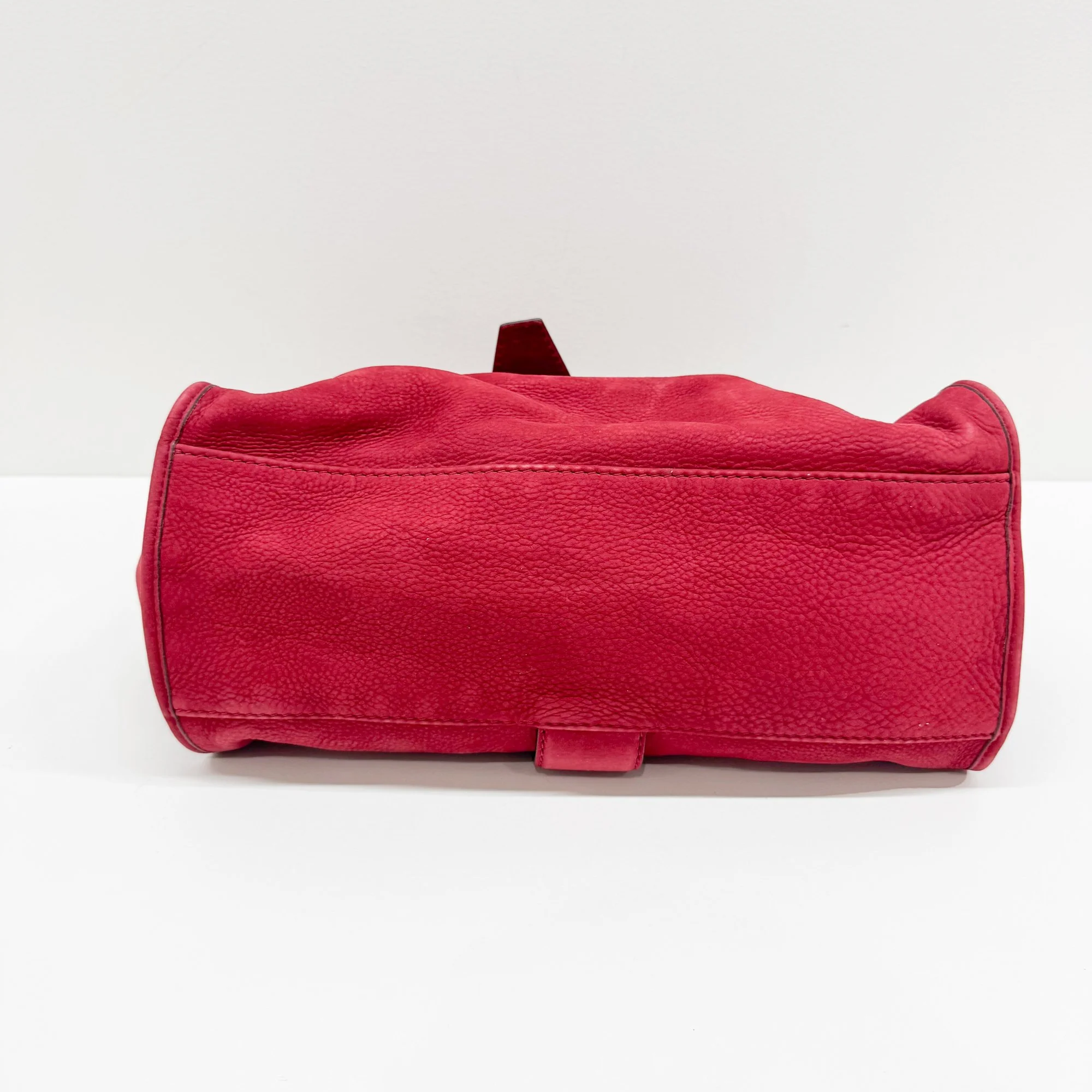 Stirrup Red Nubuck Leather Shoulder Bag - Image 7