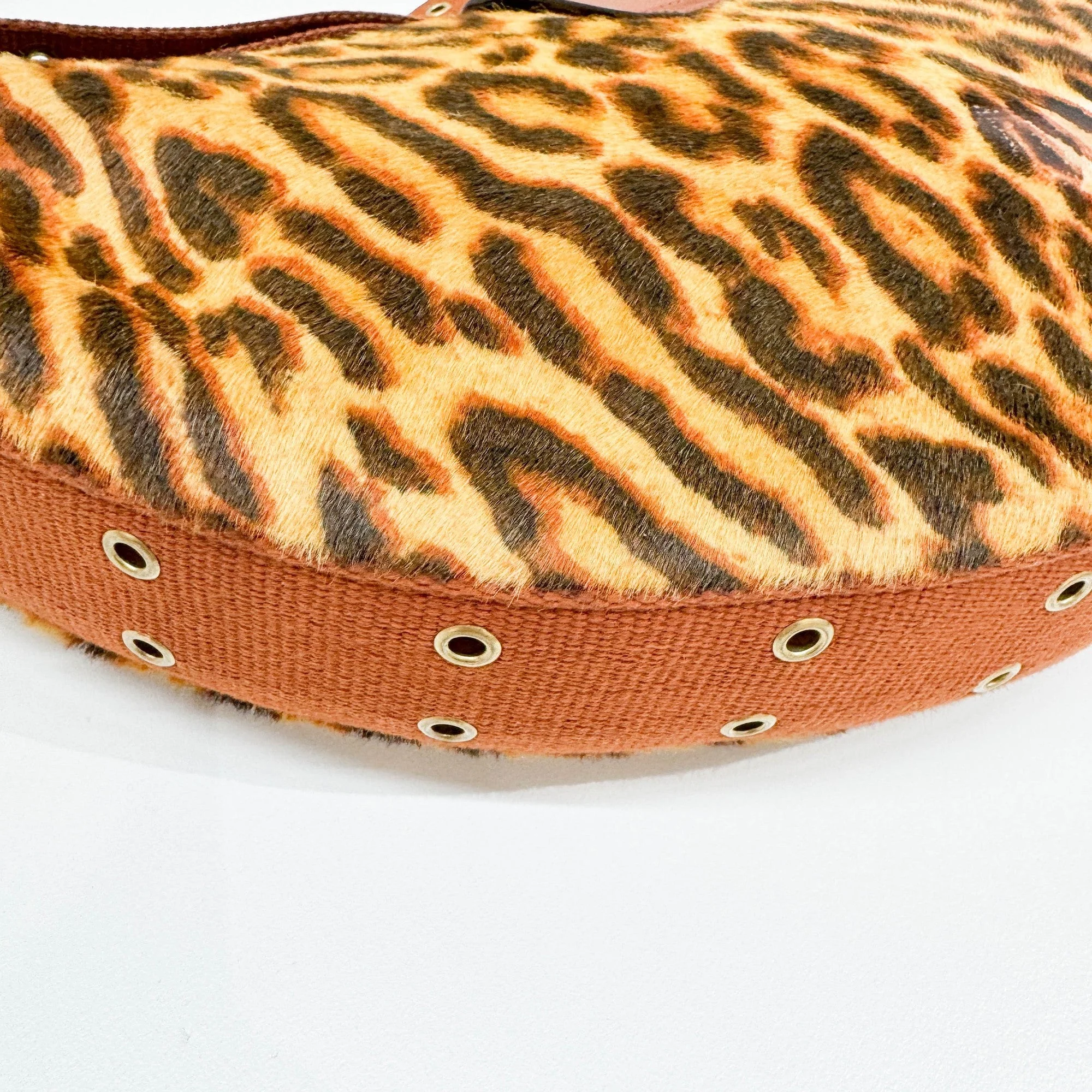 Street Chic Brown Leopard Print Pony Hair Hobo Bag - Image 13