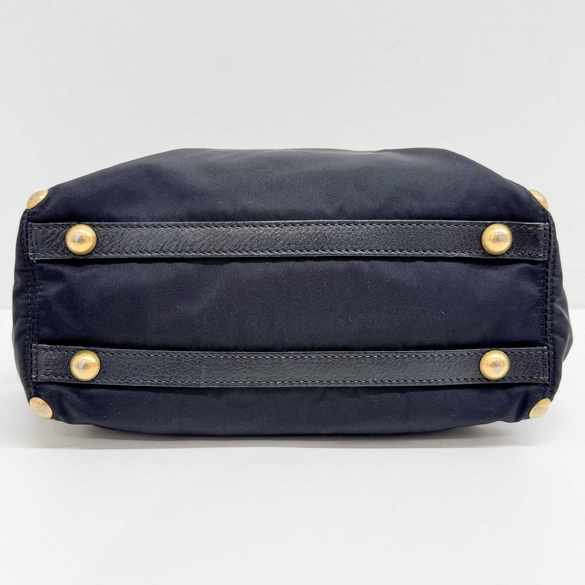 Studded Black Nylon Two Way Bag - Image 8
