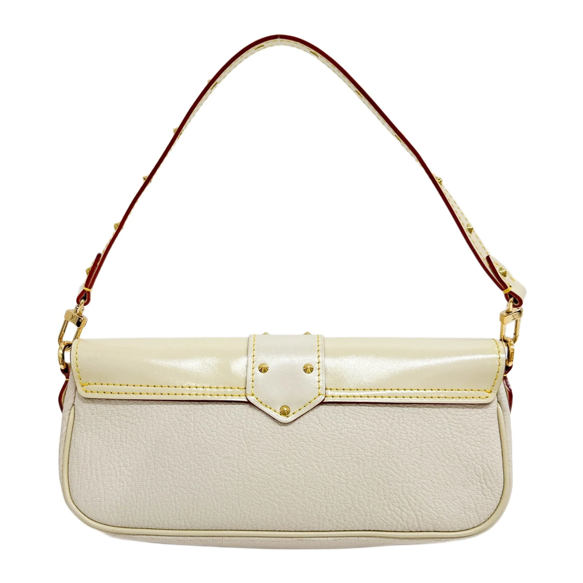 Suhali Le Precieux White Leather Pouch Bag - Image 2