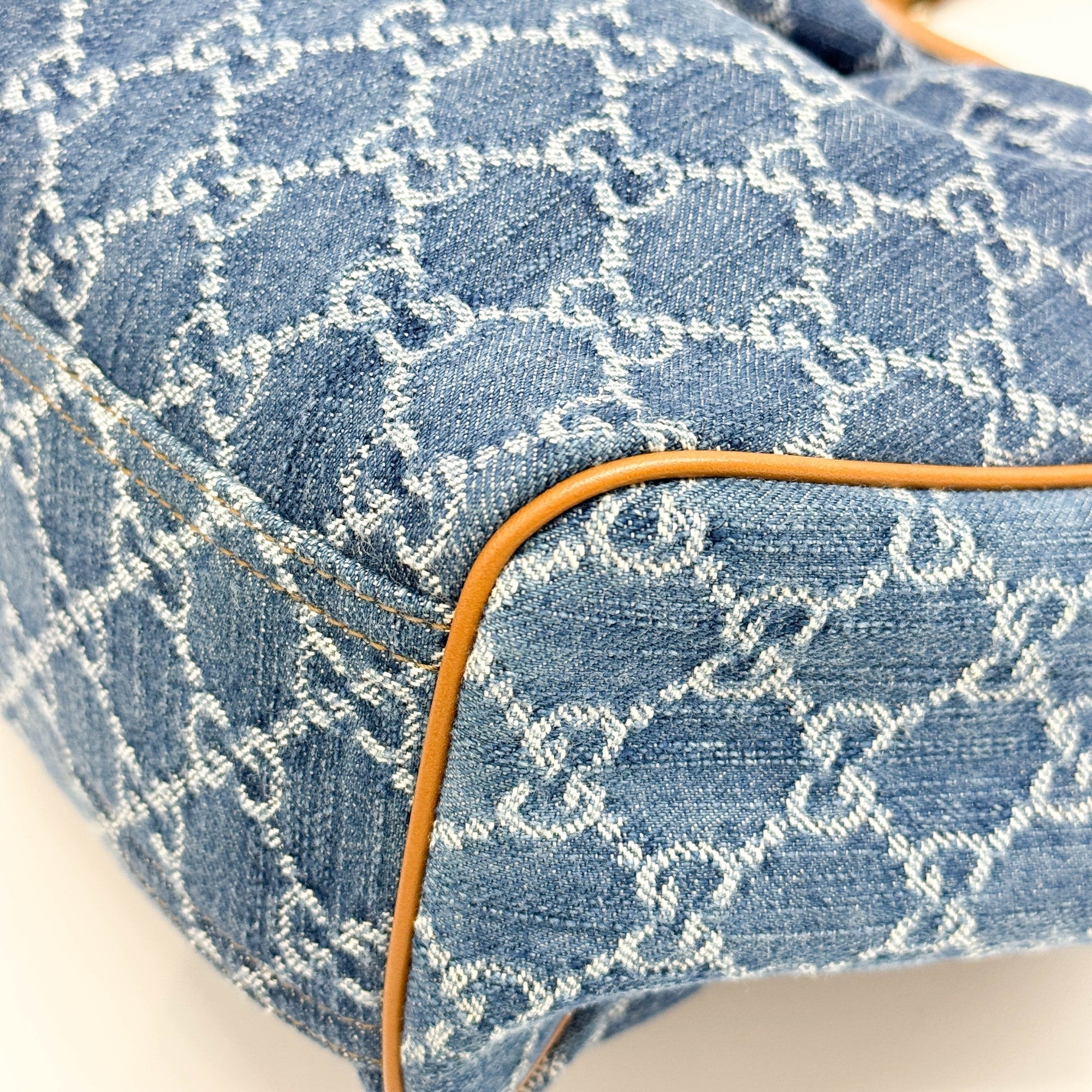 Sukey GG Blue Denim Tote Bag - Image 12