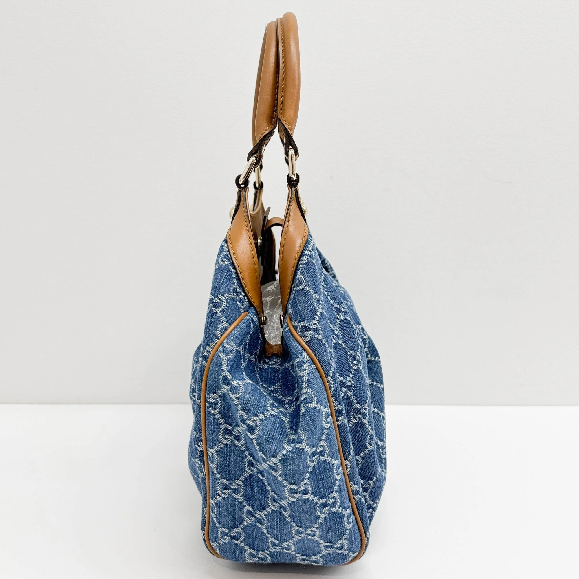 Sukey GG Blue Denim Tote Bag - Image 6