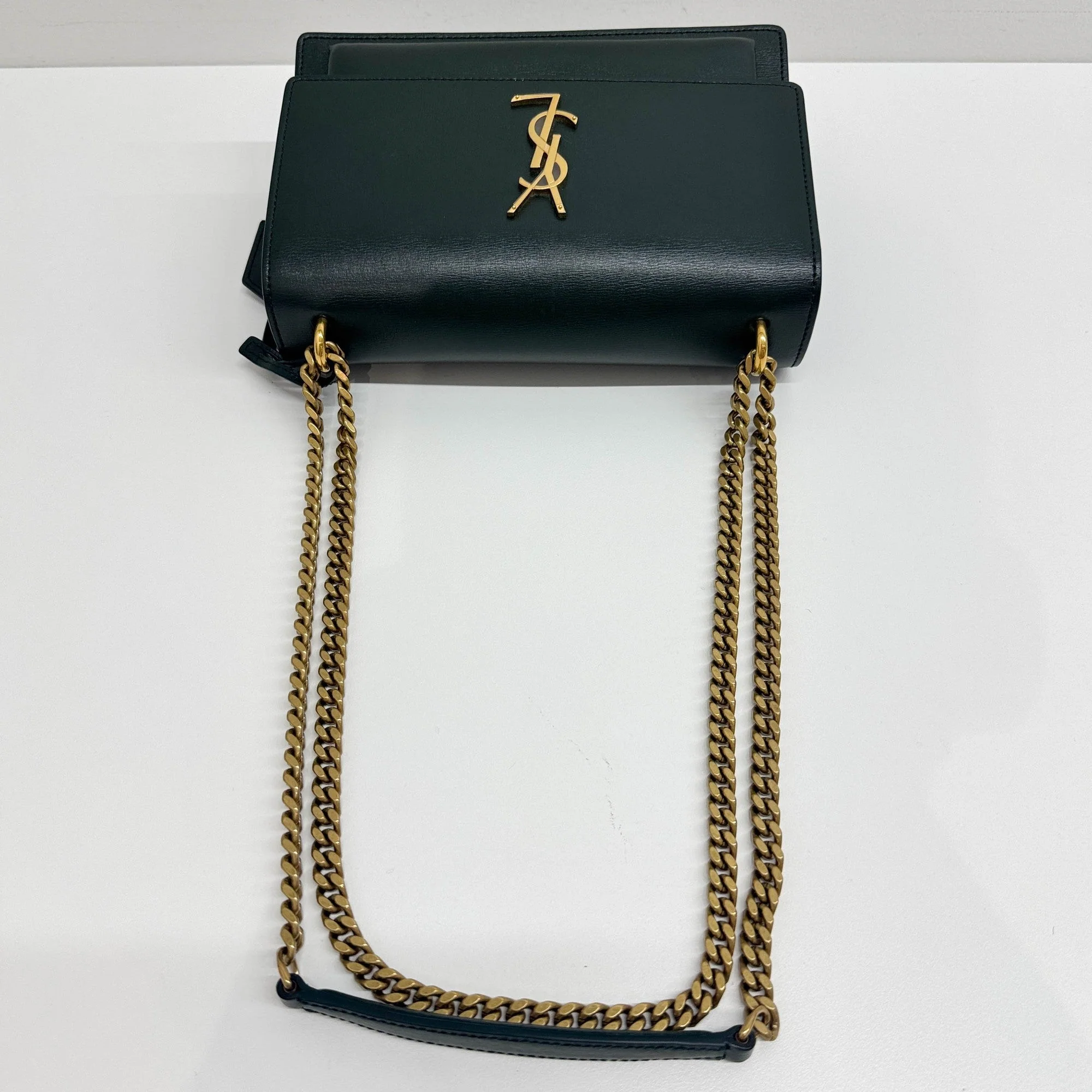 Sunset Forest Green Leather Shoulder Bag - Image 7