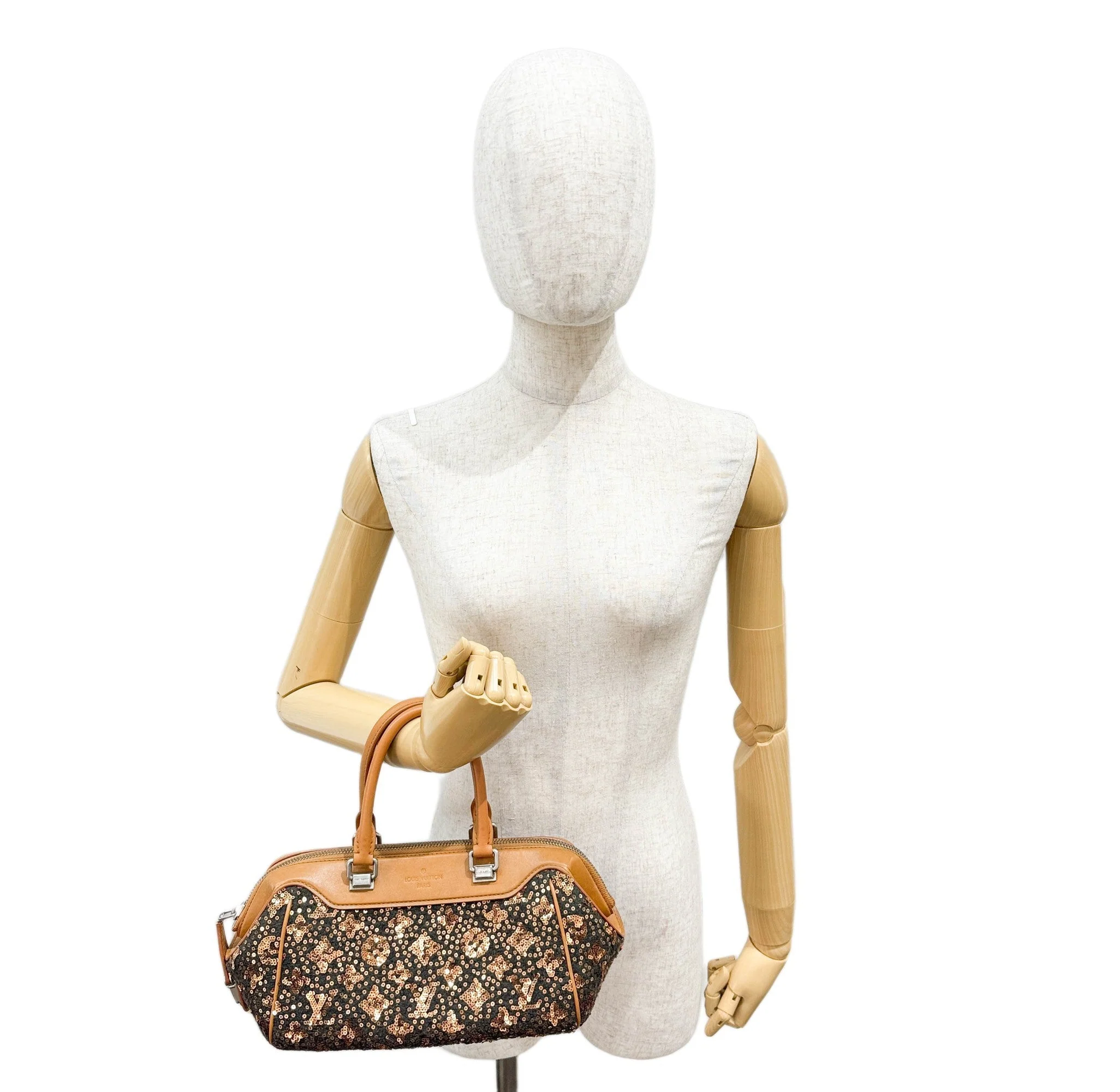 Sunshine Express Baby Brown Monogram Canvas Sequin Hand Bag - Image 3