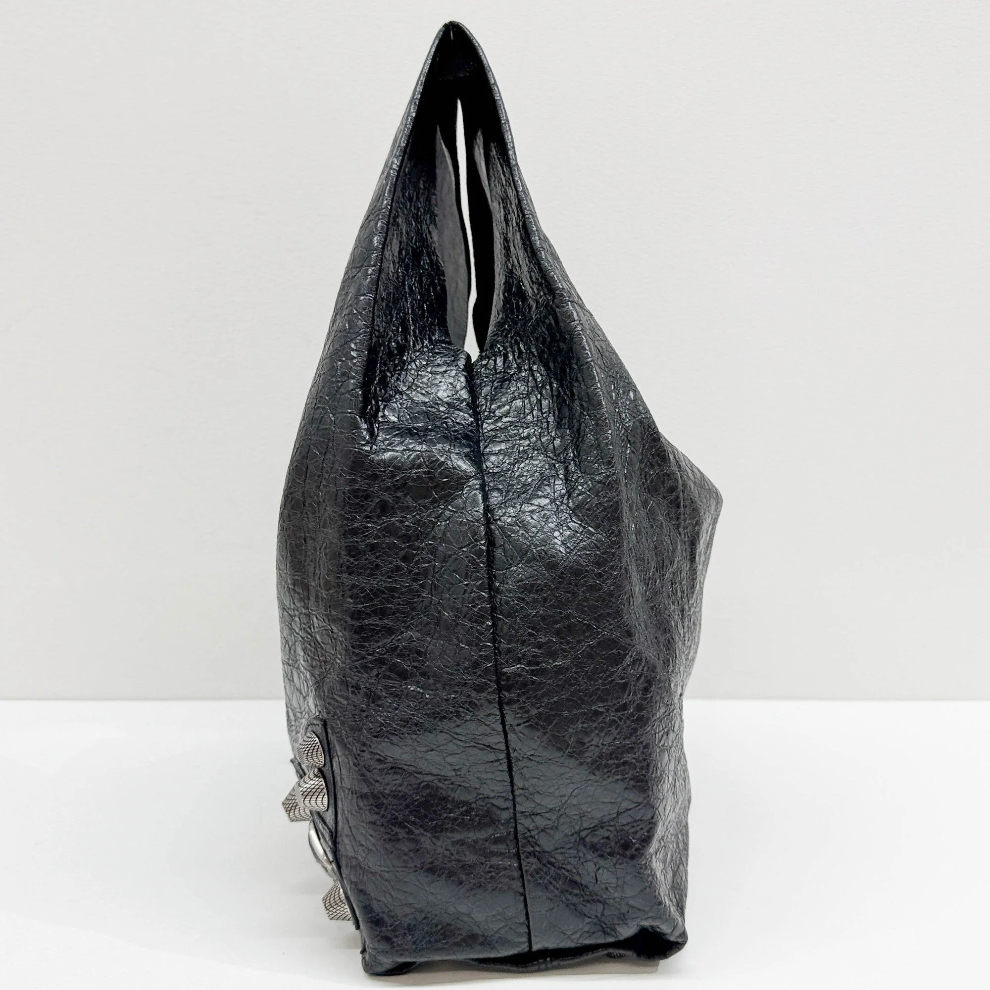 Supermarket Plastic Shopper Like Leather Handle Bag - Image 4
