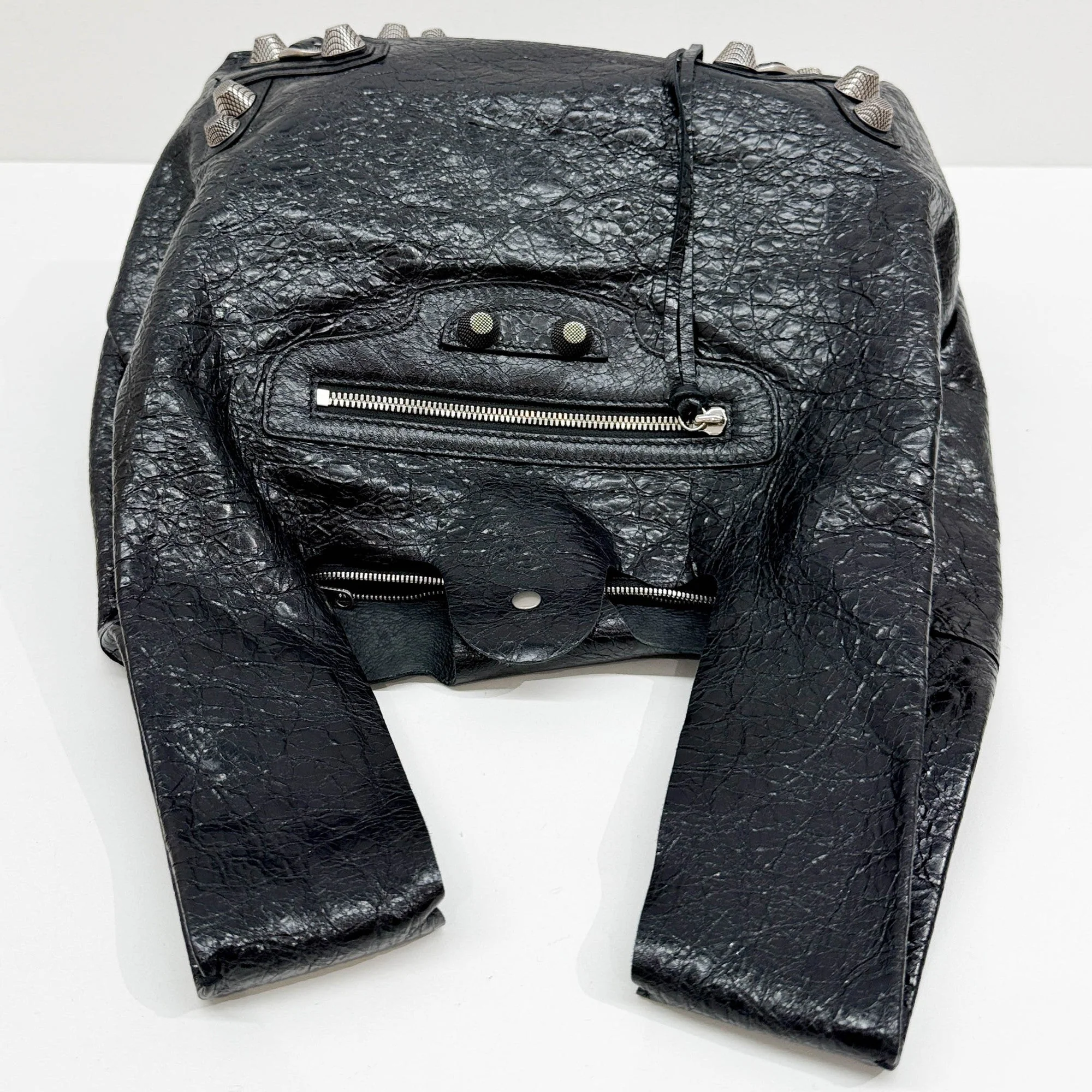 Supermarket Plastic Shopper Like Leather Handle Bag - Image 7