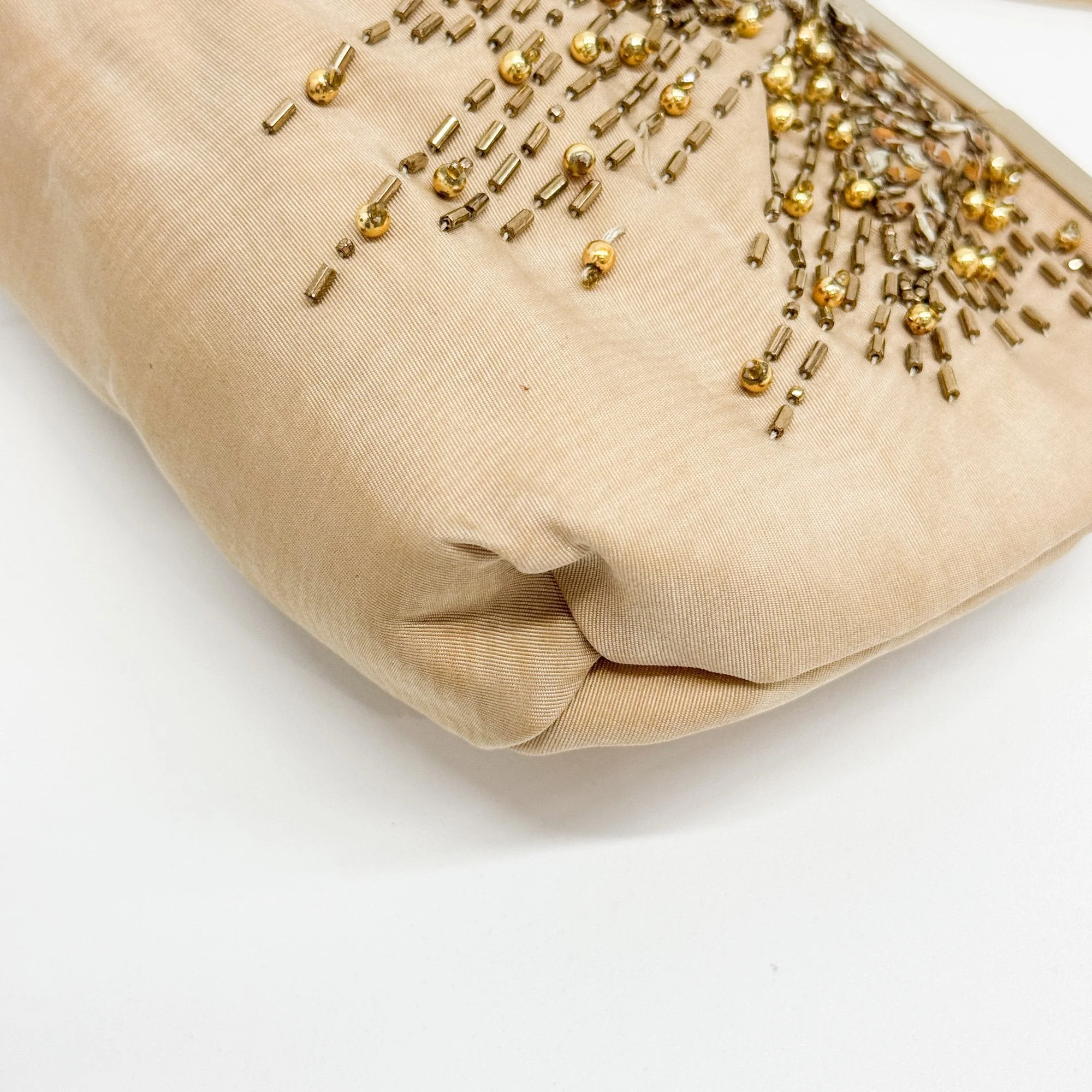 Tan Beaded Shoulder Bag - Image 9